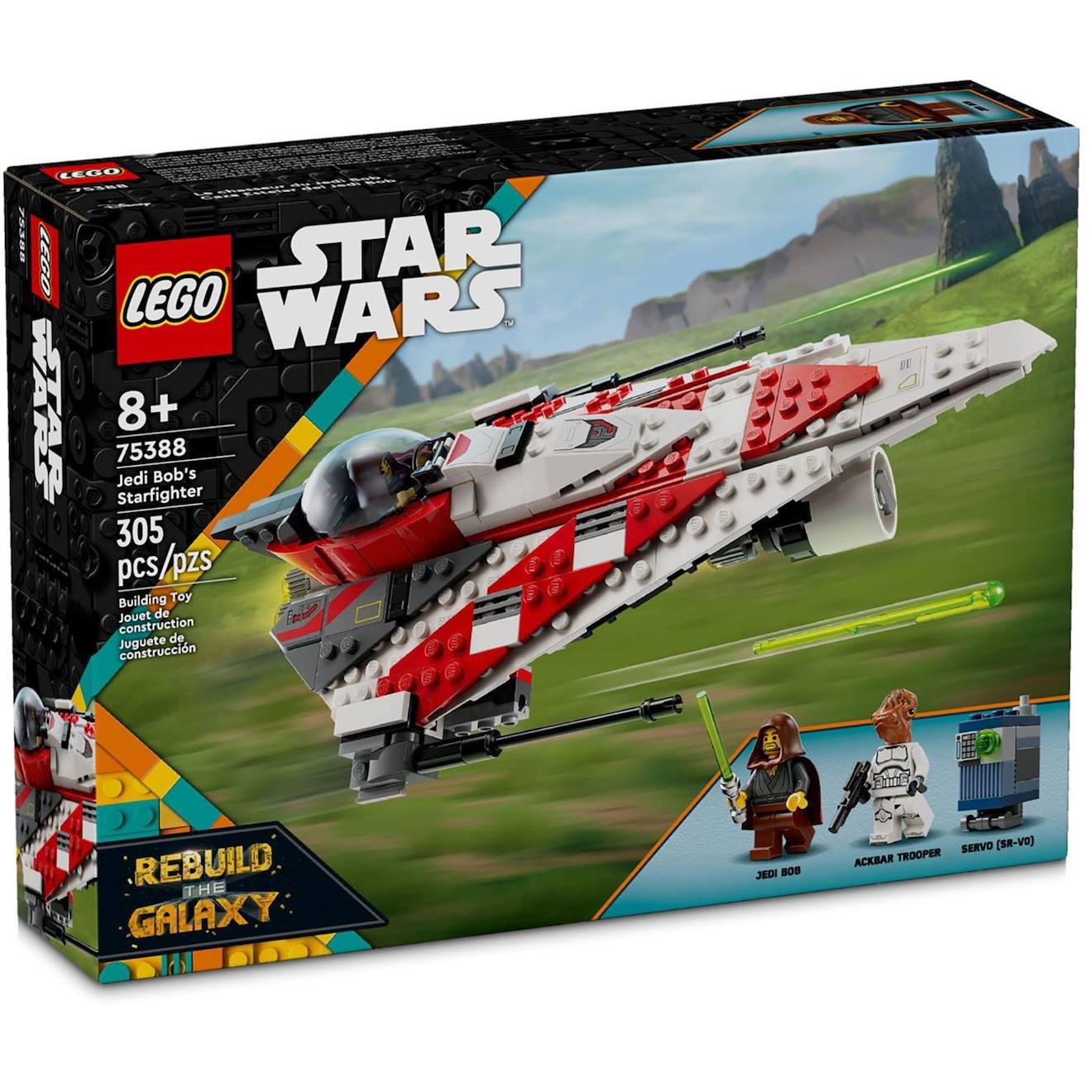 Star Wars Le Chasseur Stellaire De Jedi Bob 75388 Multicolore