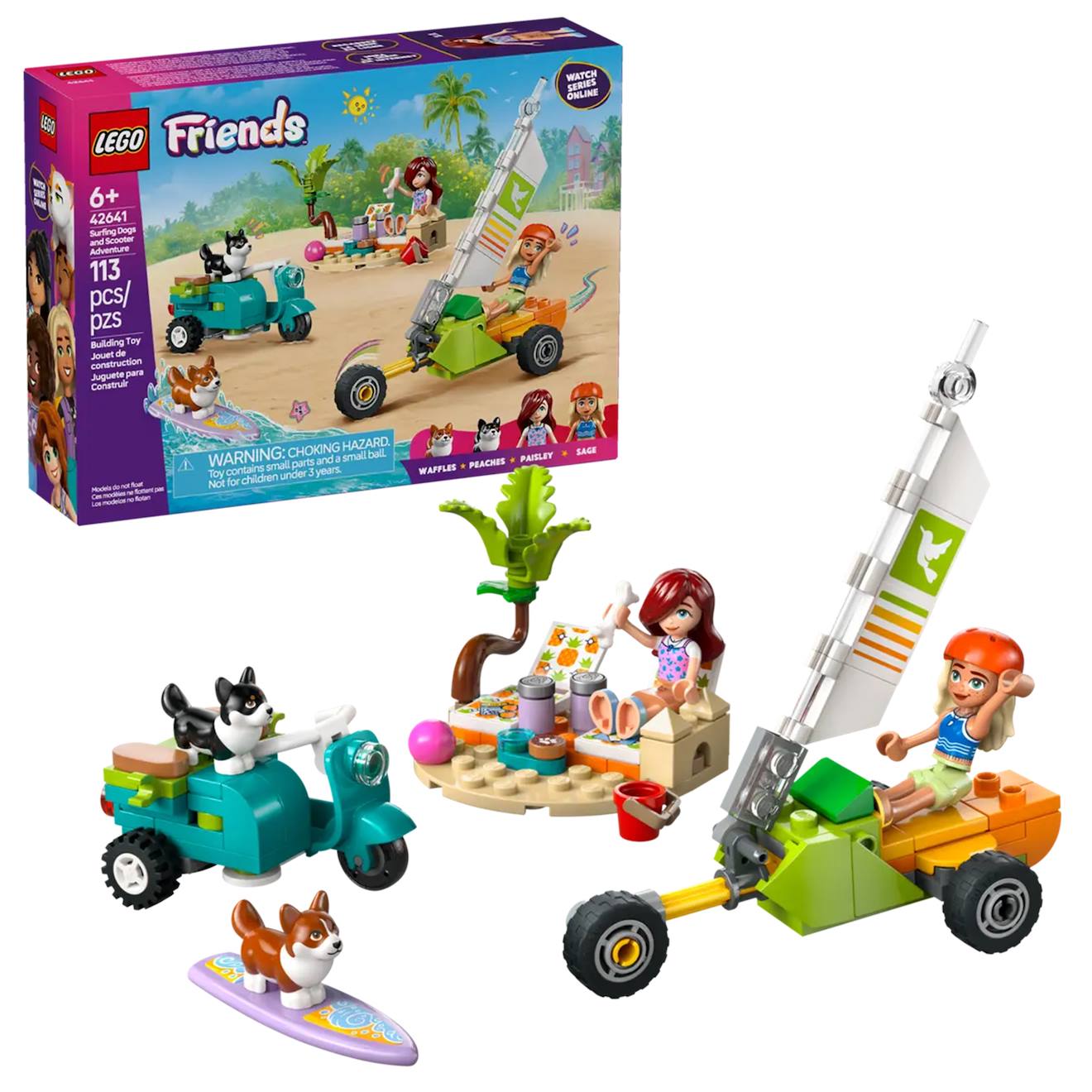 Friends Chiens Surfeurs Et Aventures En Scooter 42641 Multicolore