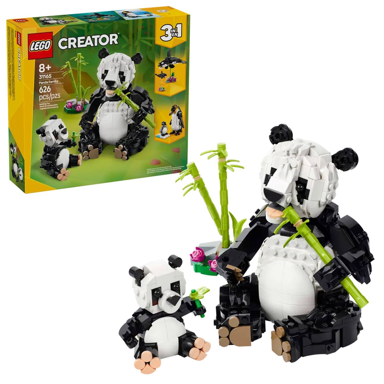 Creator 3 En 1 Animaux Sauvages : La Famille De Pandas 31165 Multicolore