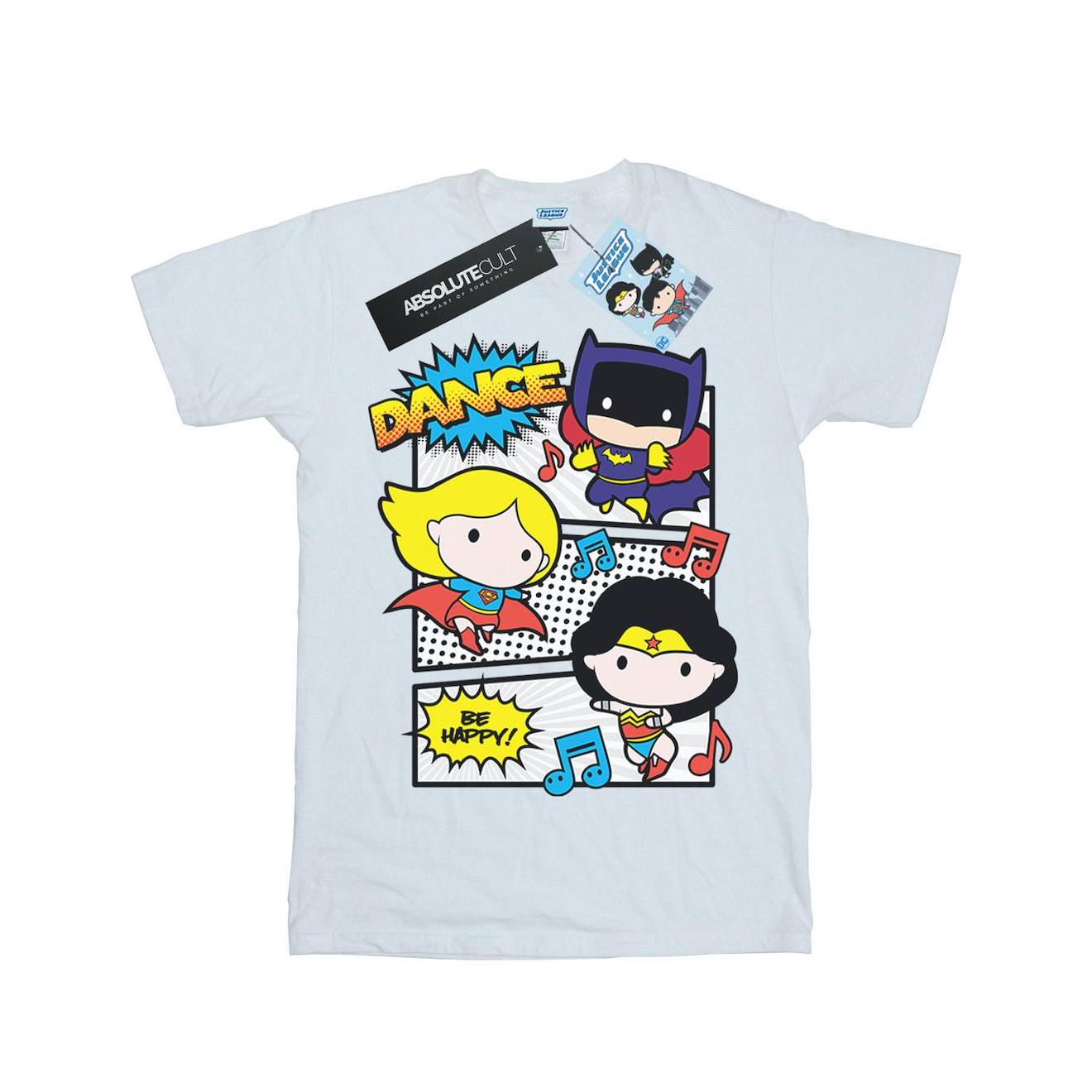 T-shirt En Coton Peigné De Qualité Supérieure Dc Comics Super Friends Blanc