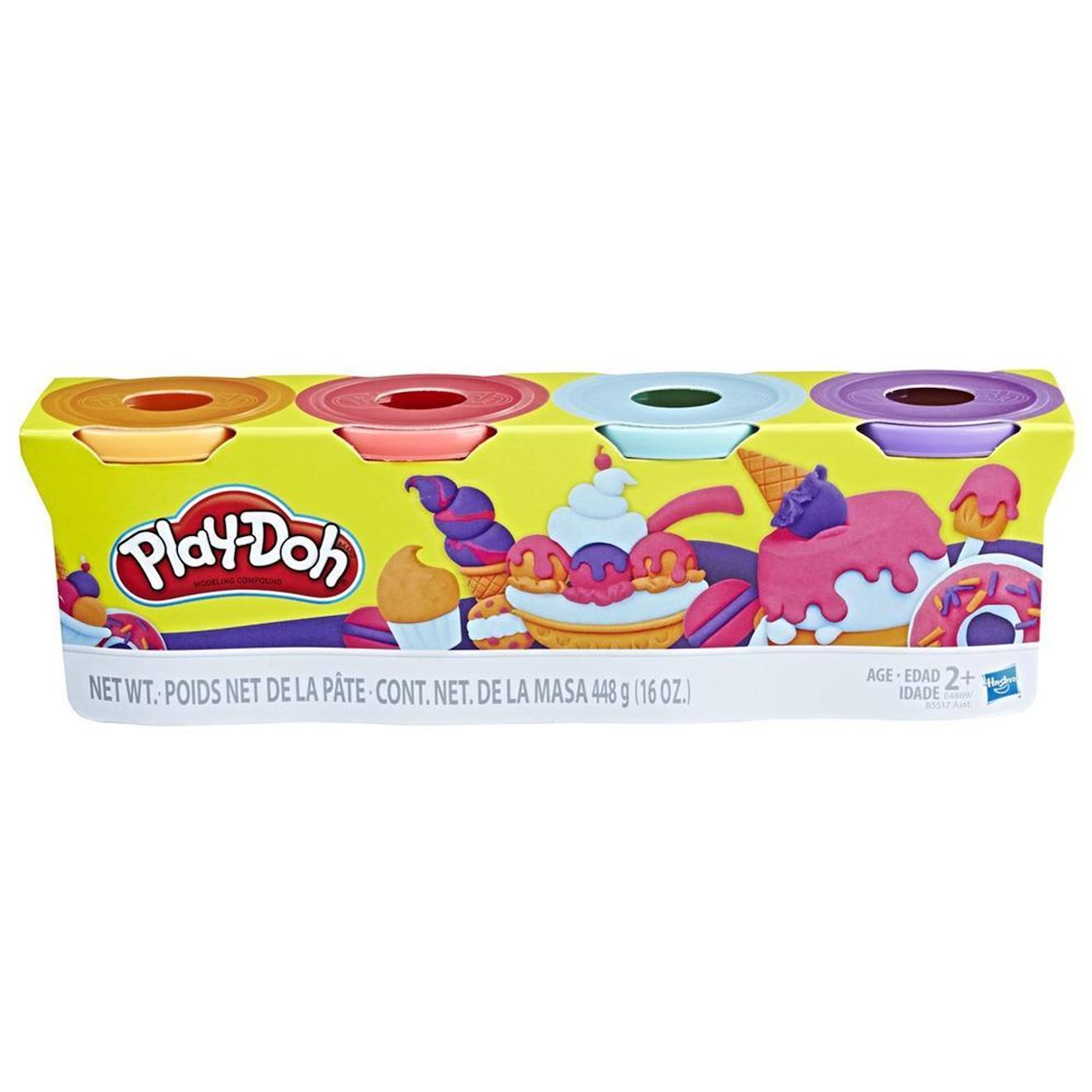 Play-doh 4 Pack Doux Multicolore