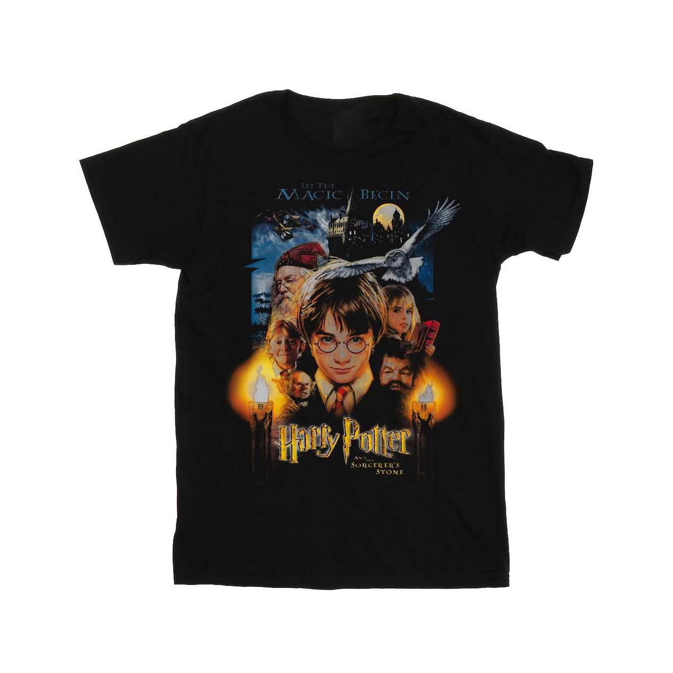 T-shirt Coton Harry Potter The Sorcerer's Stone Noir
