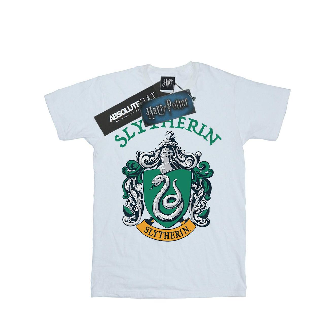 T-shirt Coton Harry Potter Slytherin Blanc