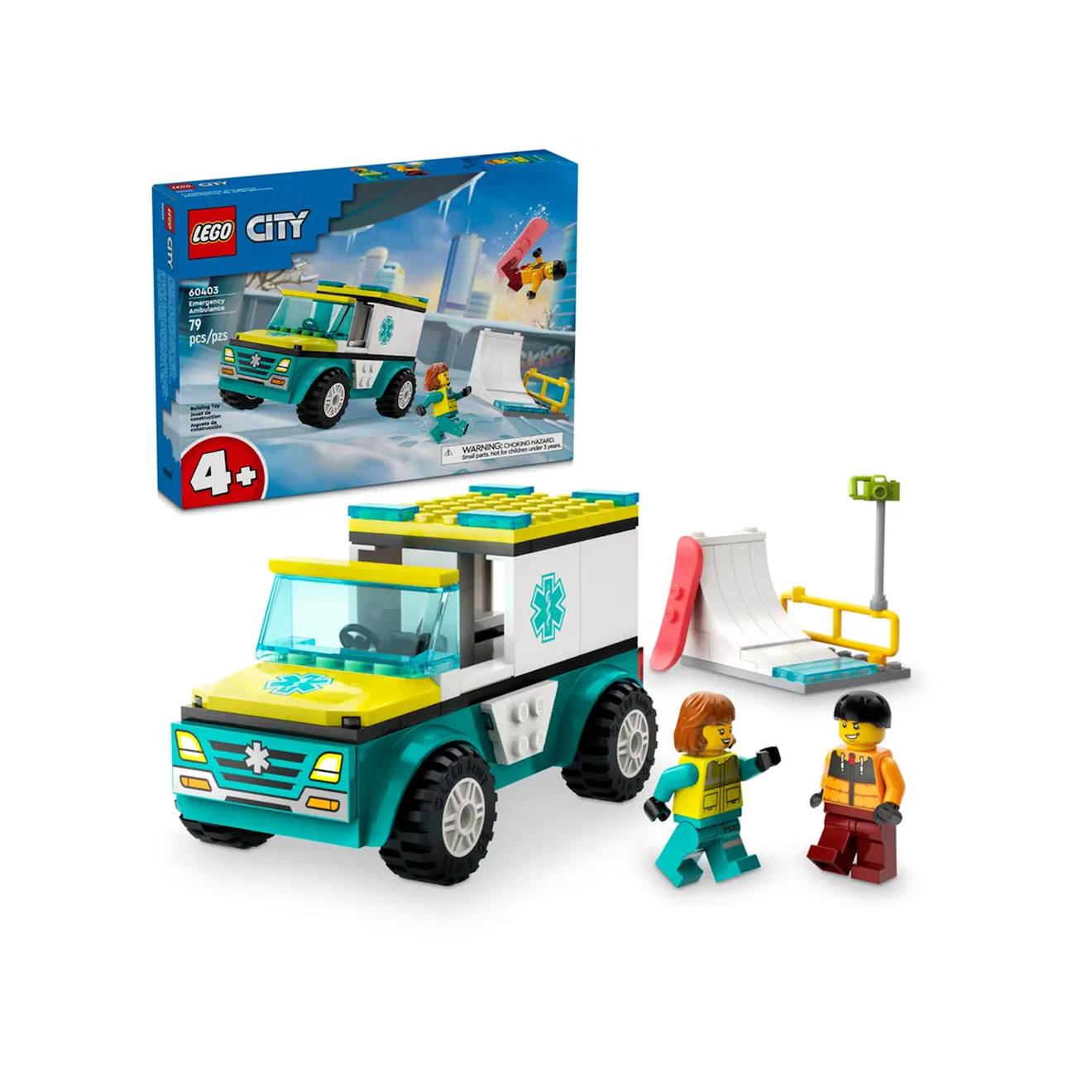 L'ambulance De Secours Et Le Snowboardeur 60403 Multicolore