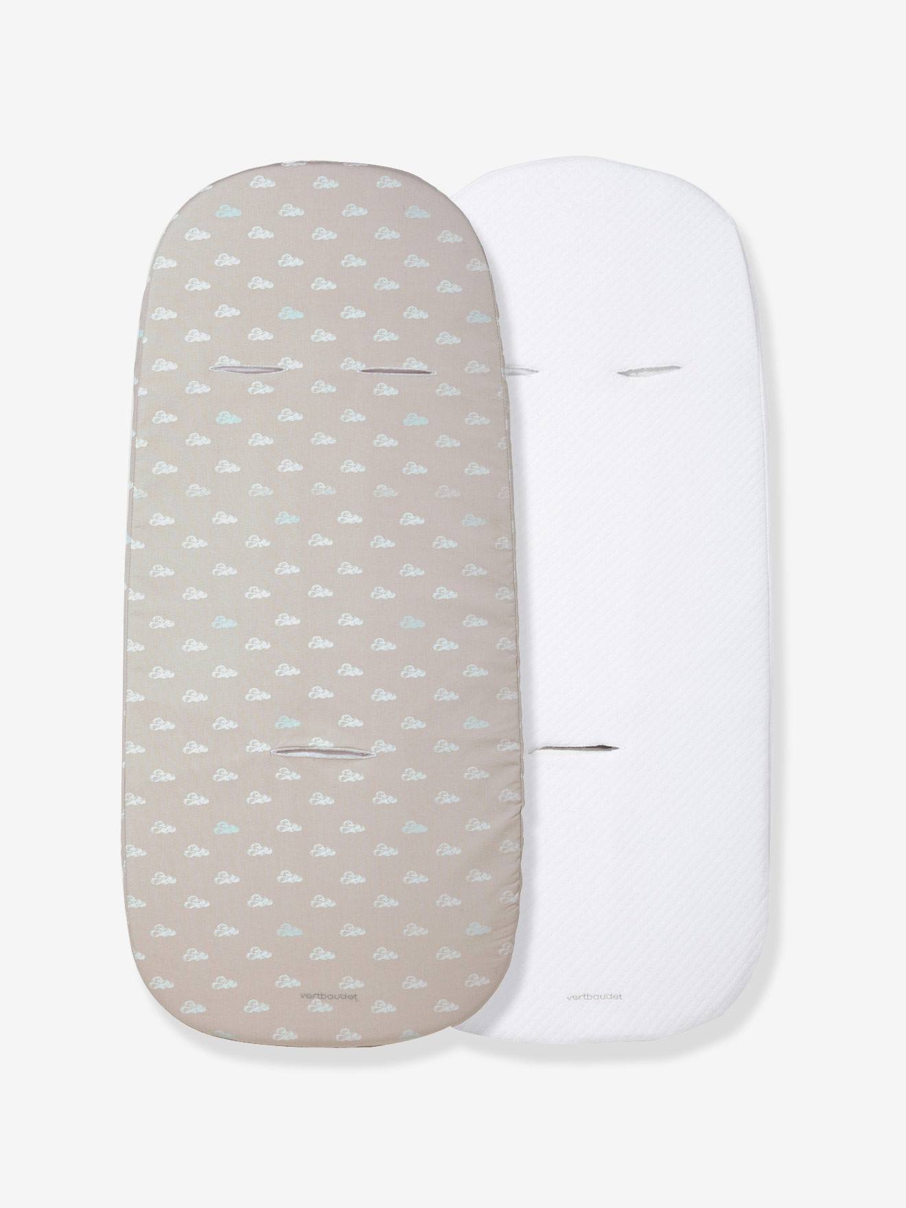 Lot de 2 housses de protection pour matelas de nacelle assorties