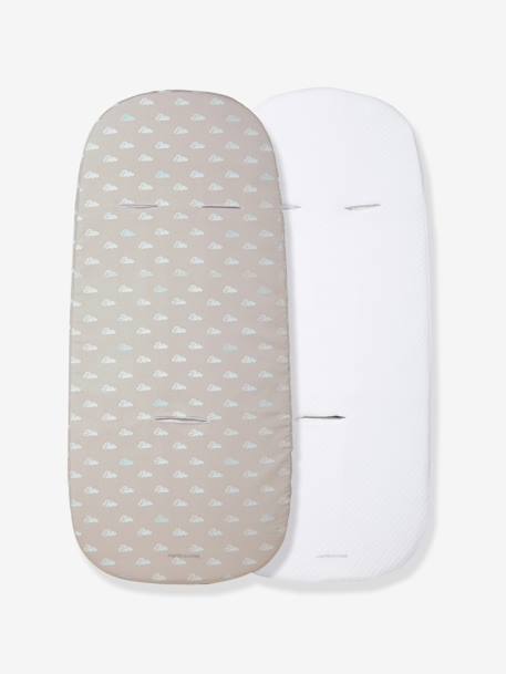 Vertbaudet - Lot de 2 housses de protection pour matelas de nacelle assorties
