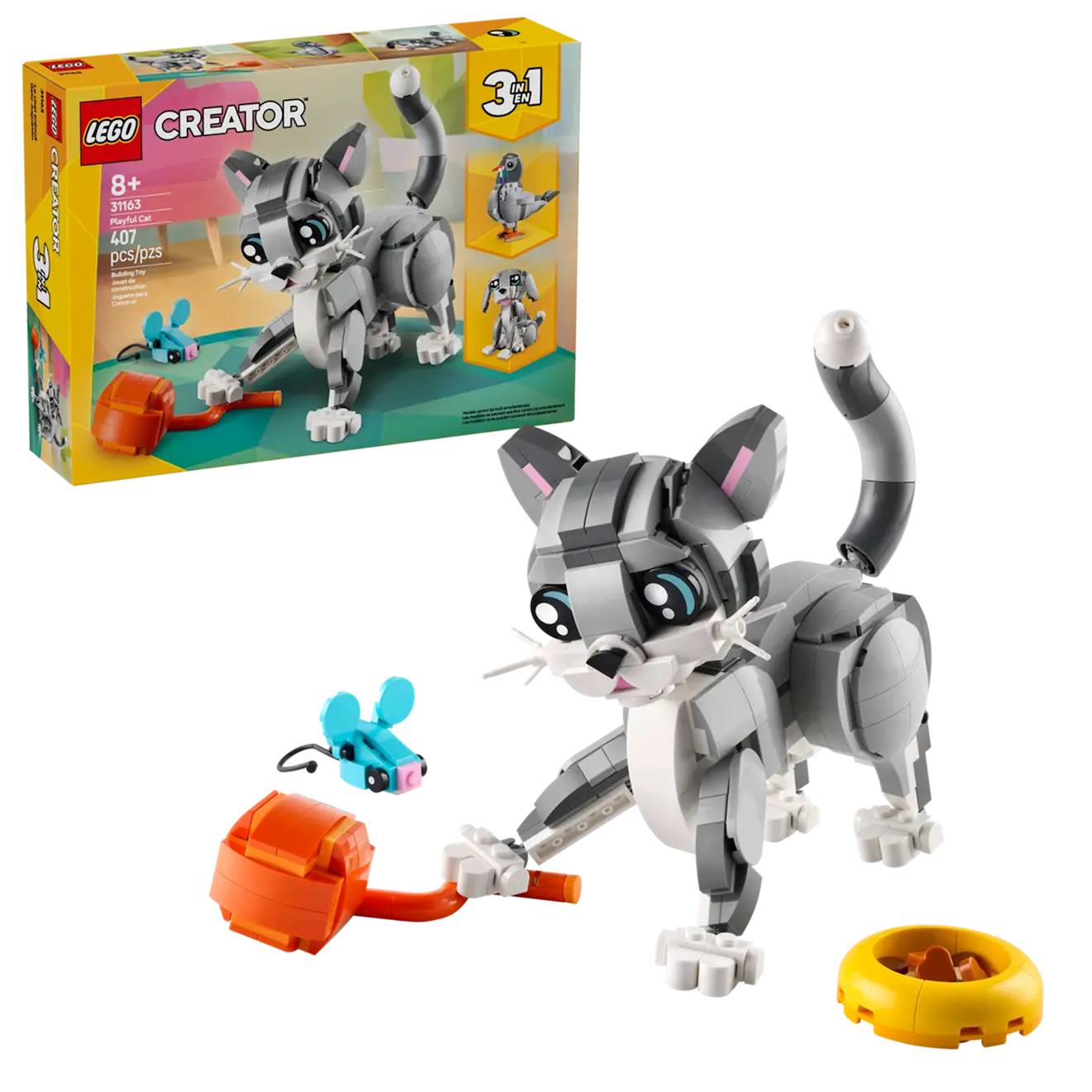 Creator 3 En 1 Le Chat Joueur 31163 Multicolore