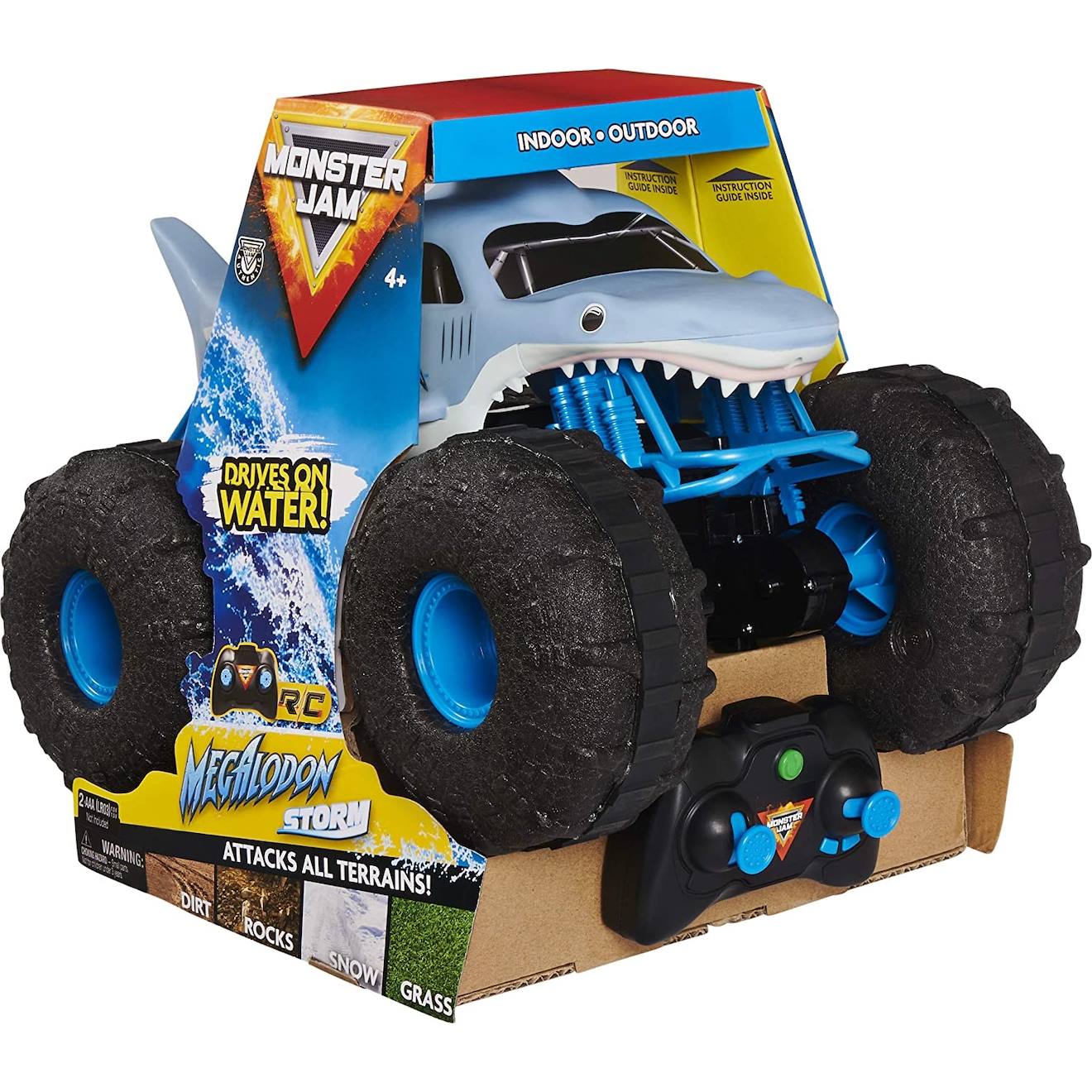 Monster Jam Rc Megalodon Strom Amphibie Bleu