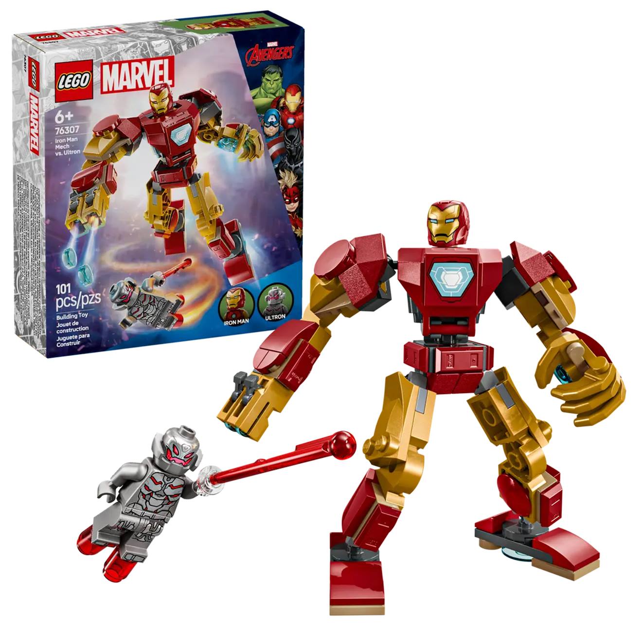 Marvel Le Robot D'iron Man Contre Ultron 76307 Multicolore