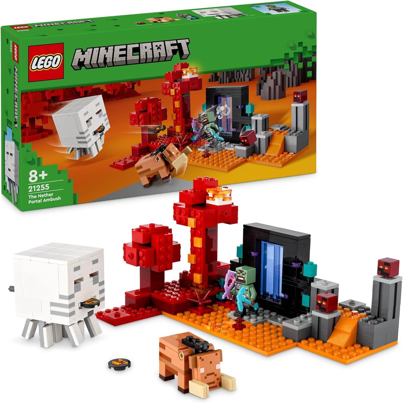 Lego Minecraft - L'embuscade Au Portail Du Nether - 21255 Multicolore
