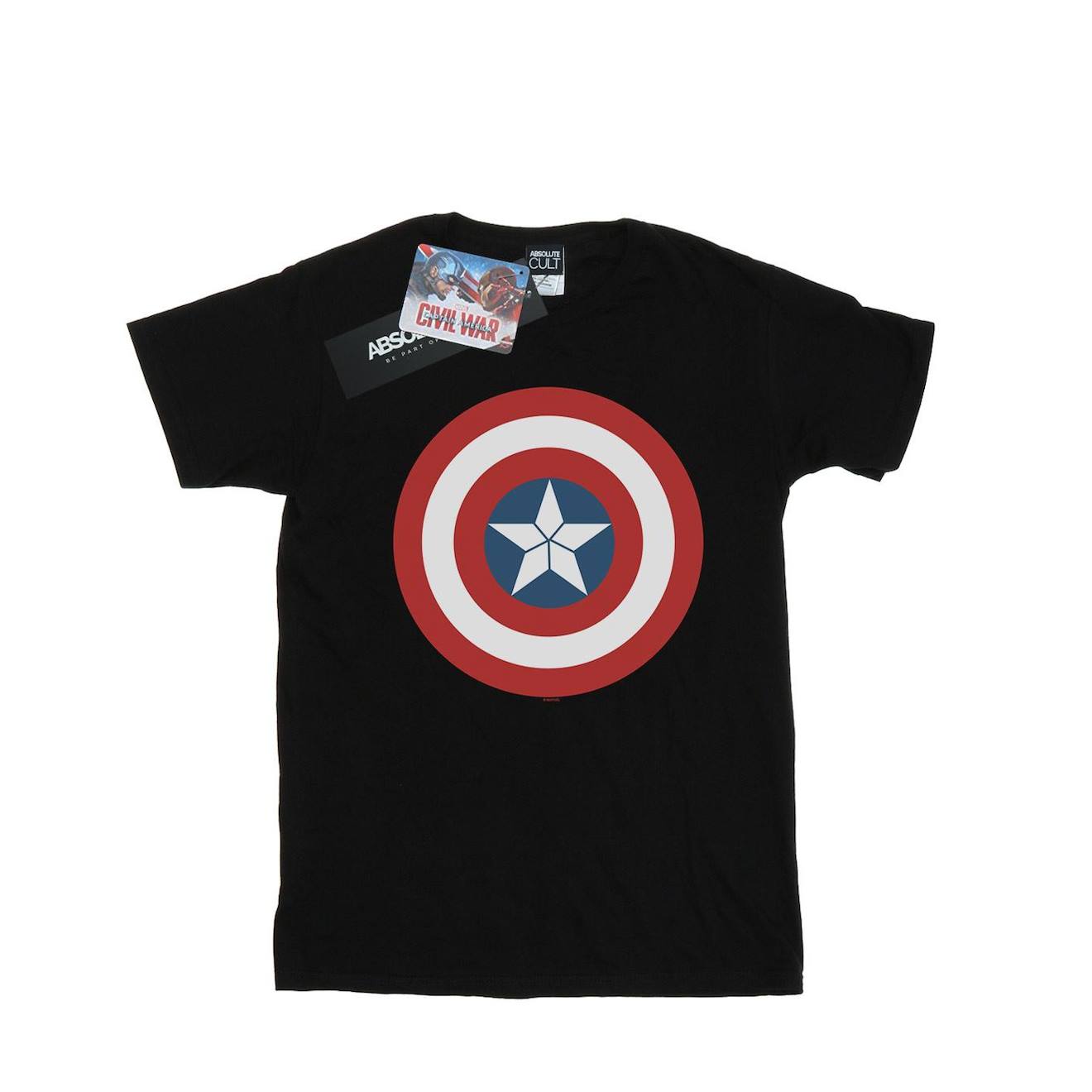 T-shirt Coton Marvel Civil War Noir