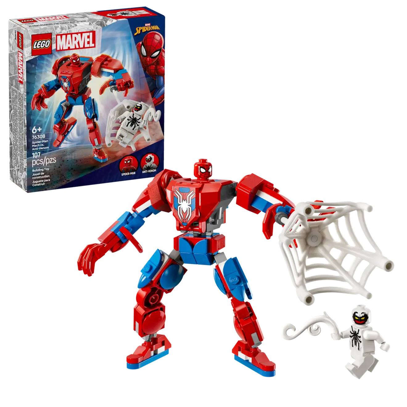 Marvel Le Robot De Spider-man Contre Anti-venom 76308 Multicolore