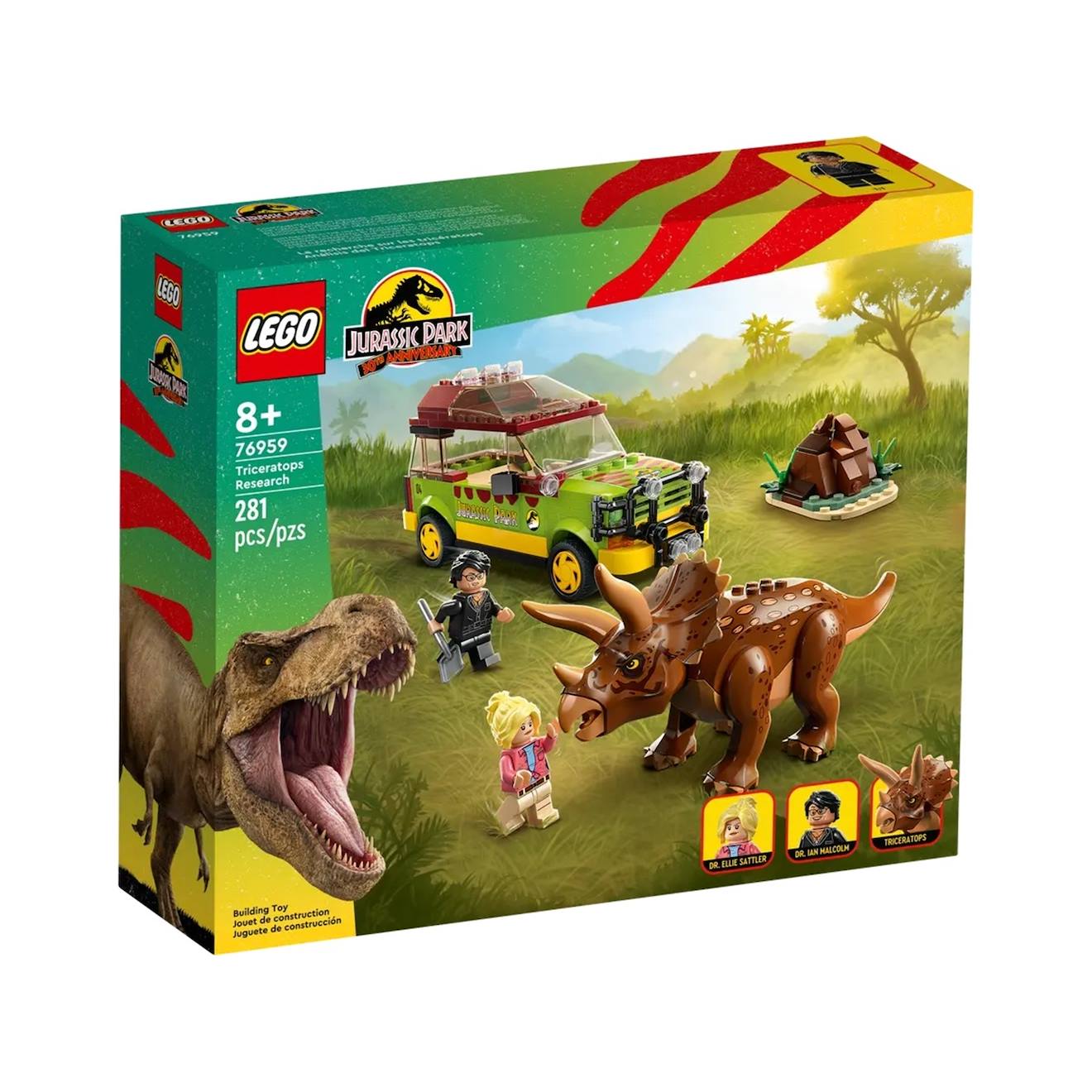 Jurassic World La Recherche Du Tricératops 76959 Multicolore