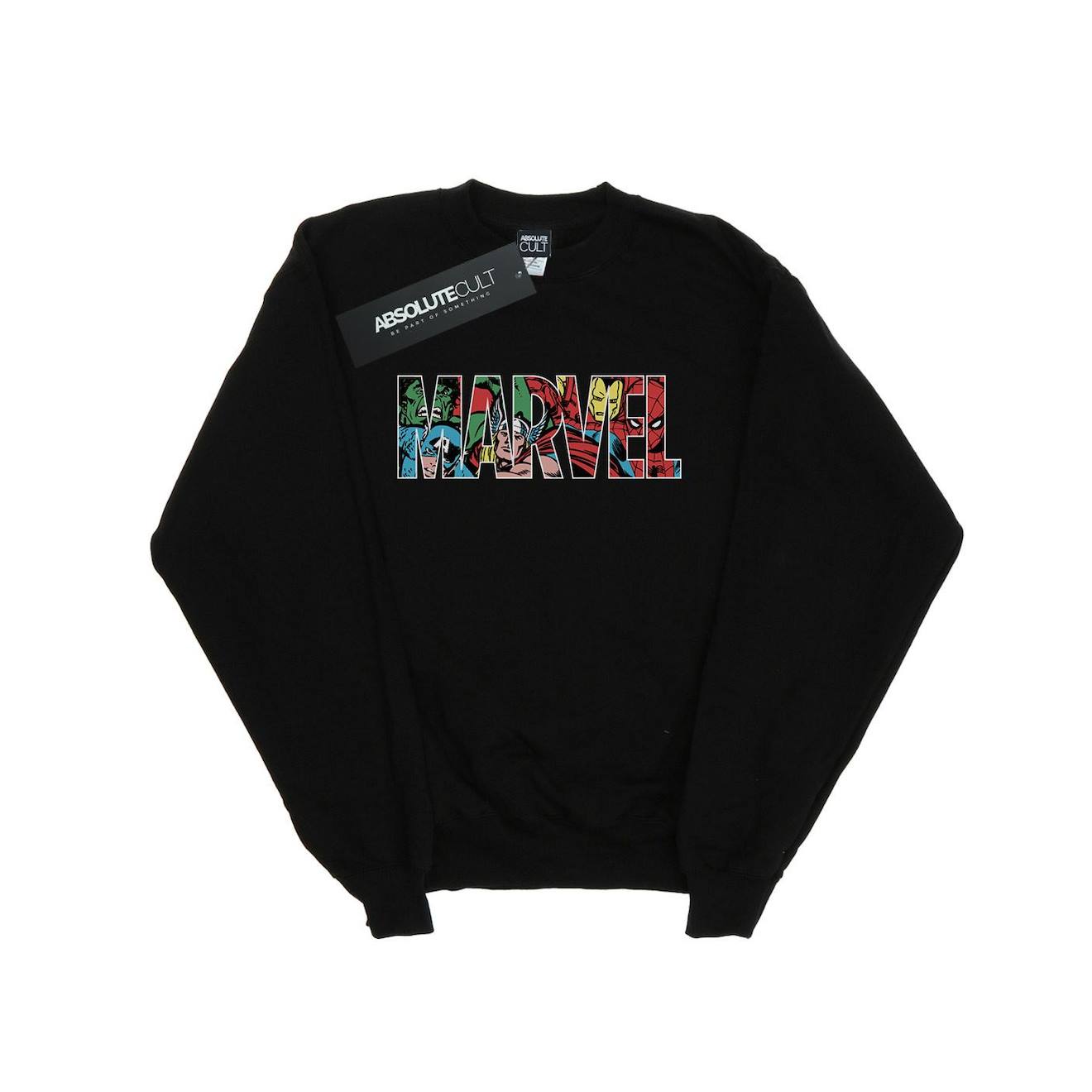 Sweat Coton Marvel Character Infill Noir