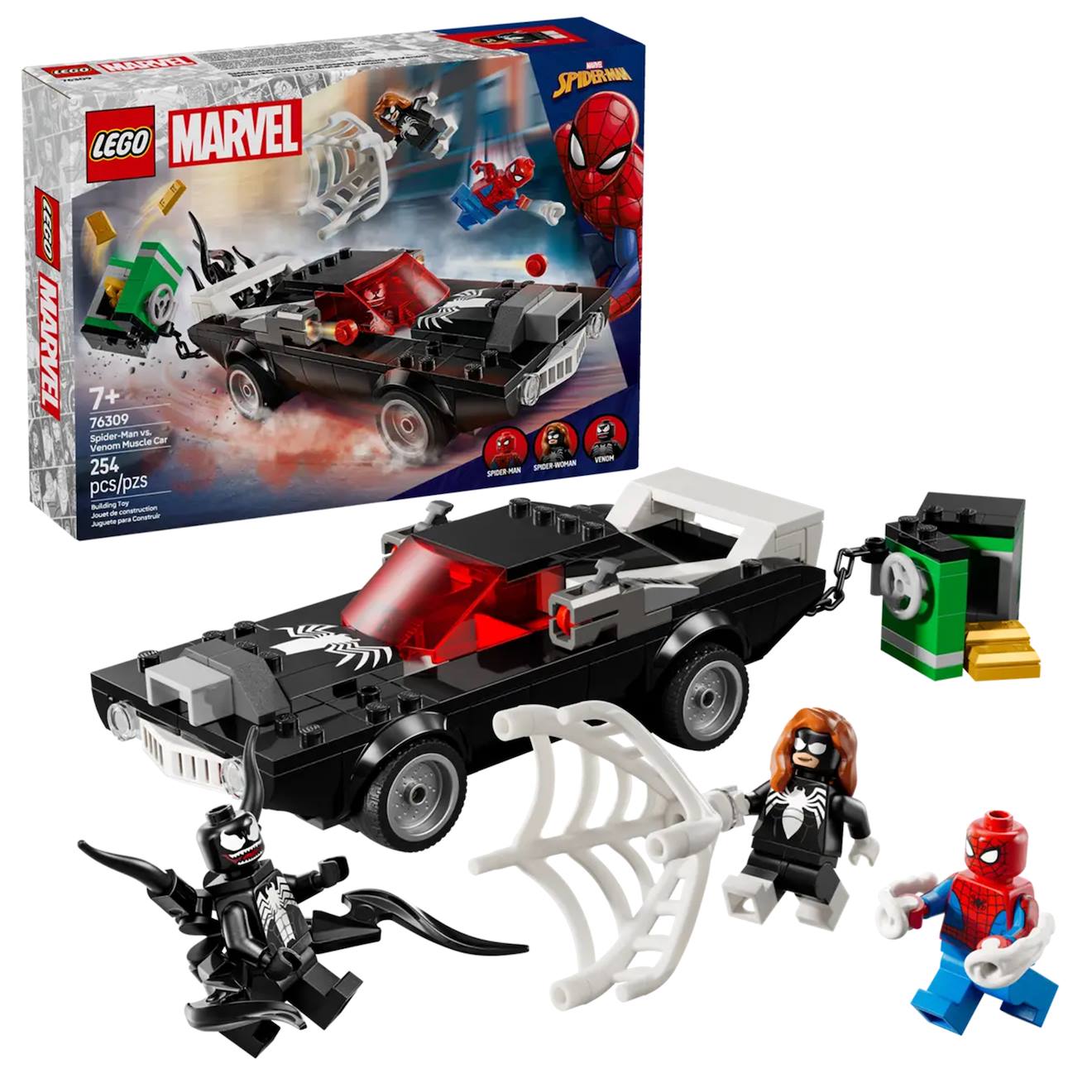 Lego Marvel Spider-man Contre Le Bolide De Venom 76309 Multicolor