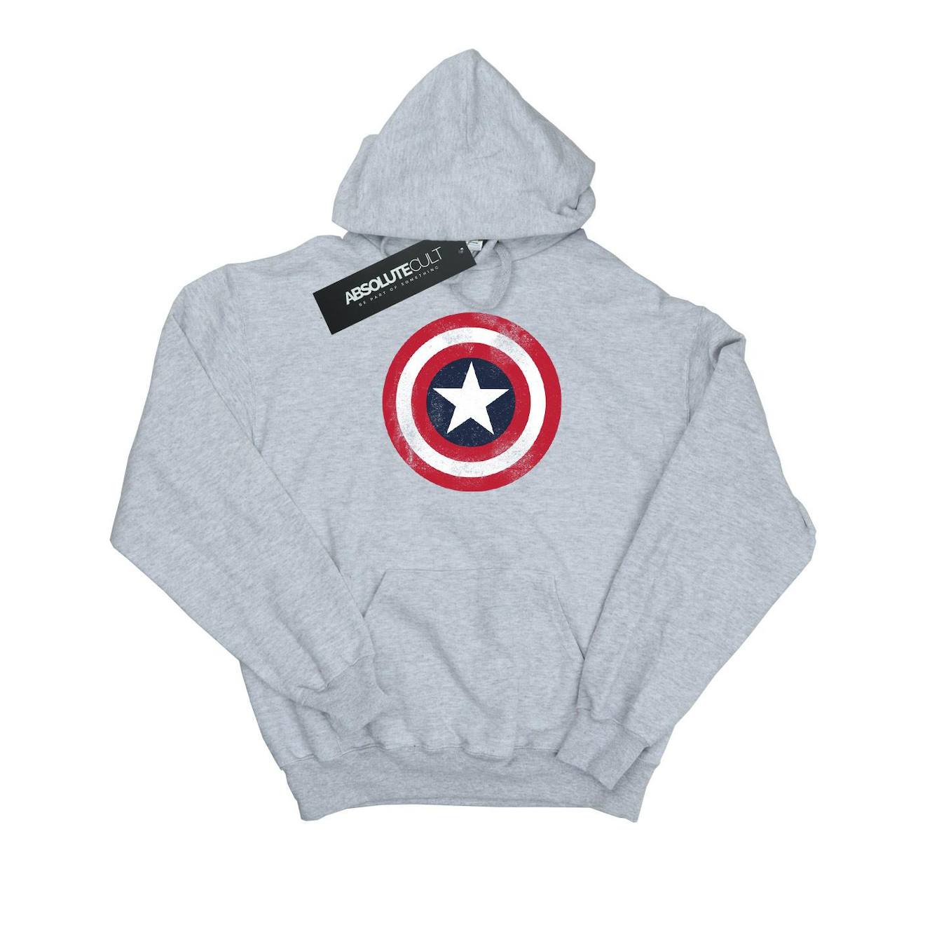 Sweat À Capuche Coton Marvel Gris Chiné