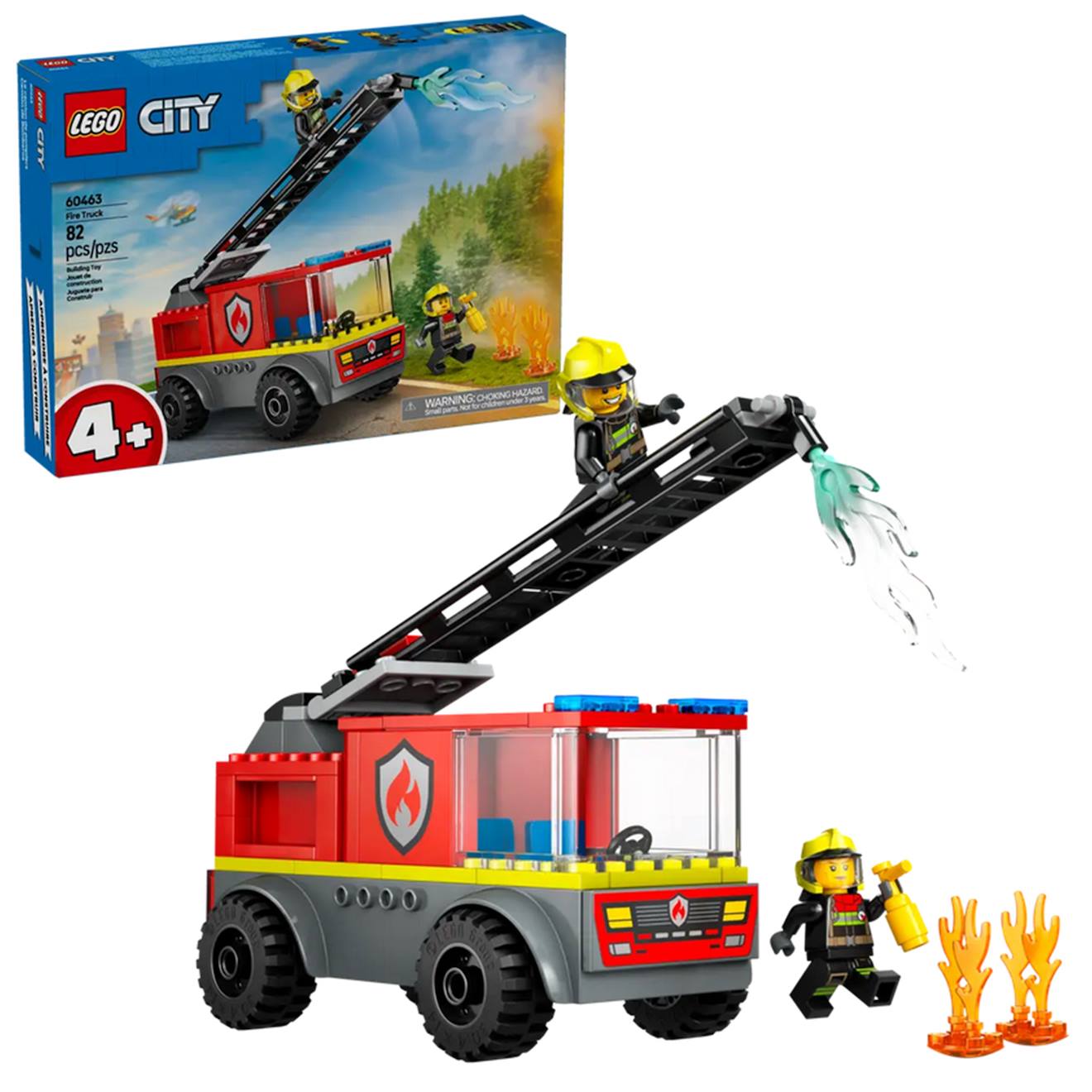 Camion De Pompiers Avec Échelle 60463 Multicolore