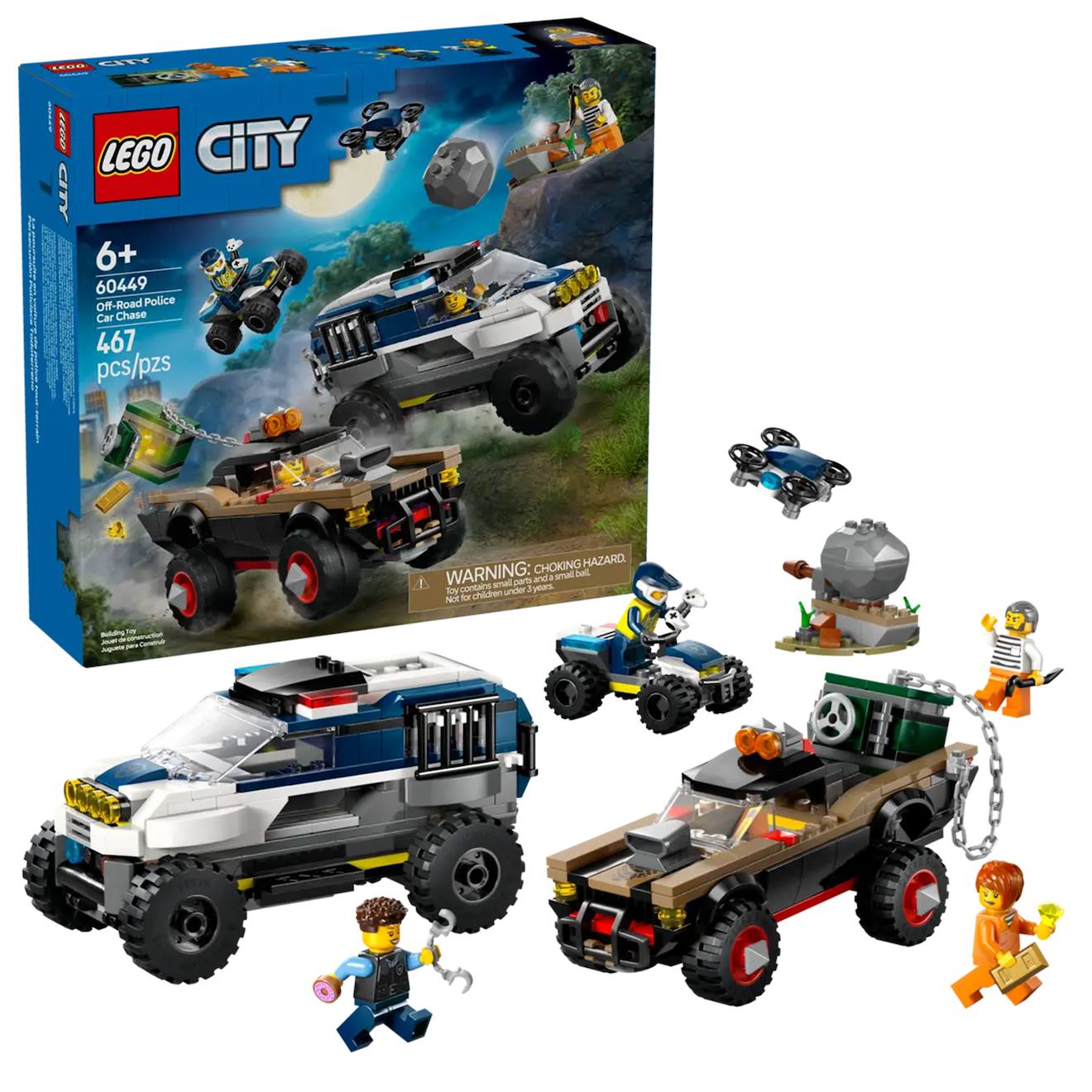 City La Course-poursuite De La Voiture De Police Tout-terrain 60449 Multicolore