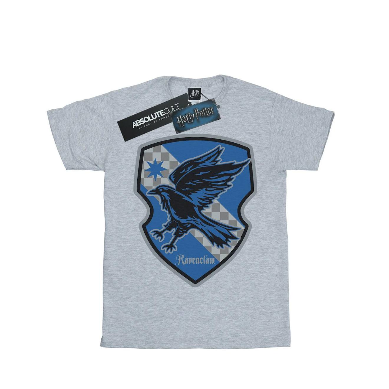 T-shirt Coton Harry Potter Ravenclaw Gris Chiné