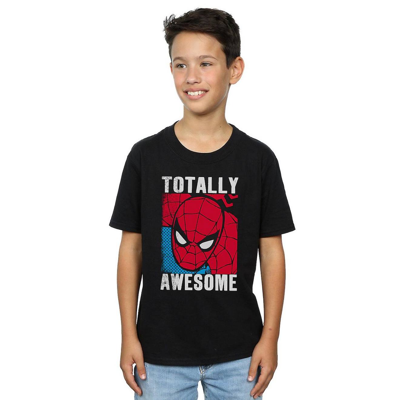 T-shirt En Coton Peigné De Qualité Supérieure Spider-man Noir