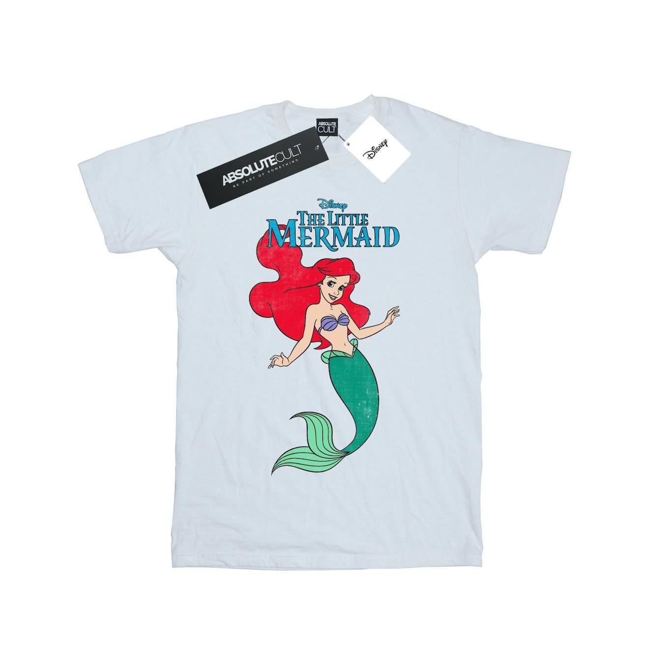 T-shirt En Coton Peigné De Qualité Supérieure Disney The Little Mermaid Blanc