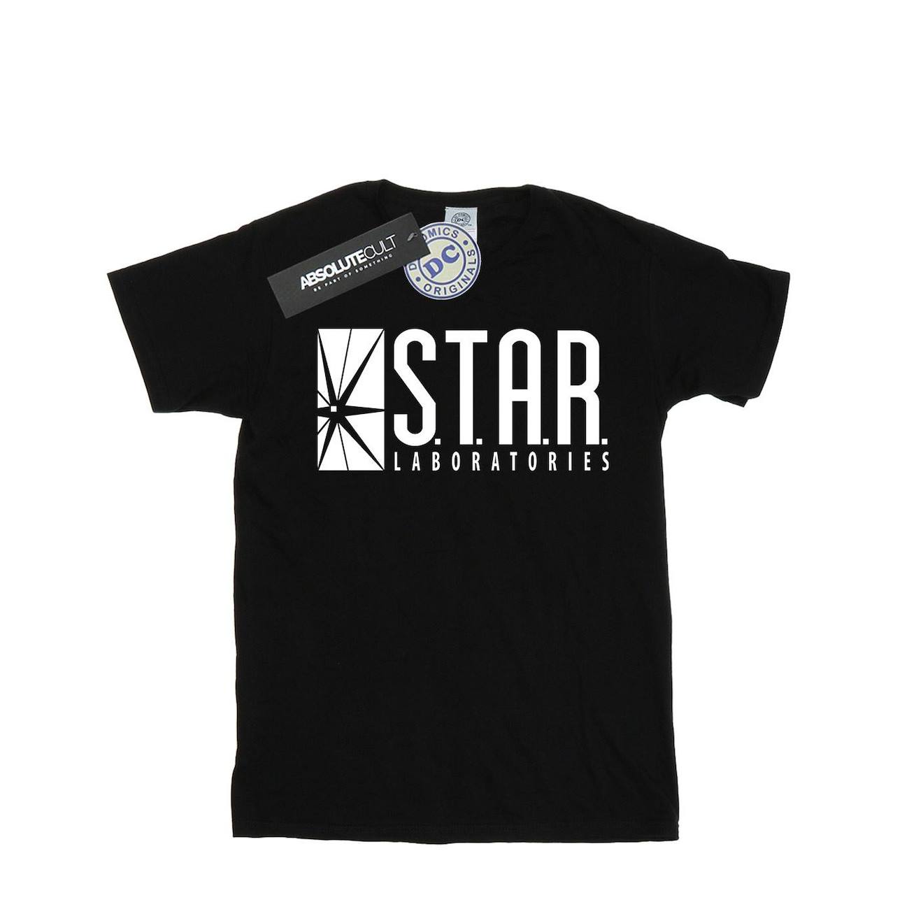 T-shirt Coton Dc Comics Star Labs Noir
