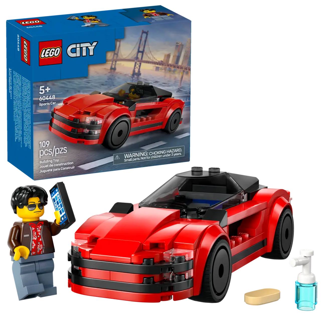 City La Voiture De Sport Rouge 60448 Multicolore