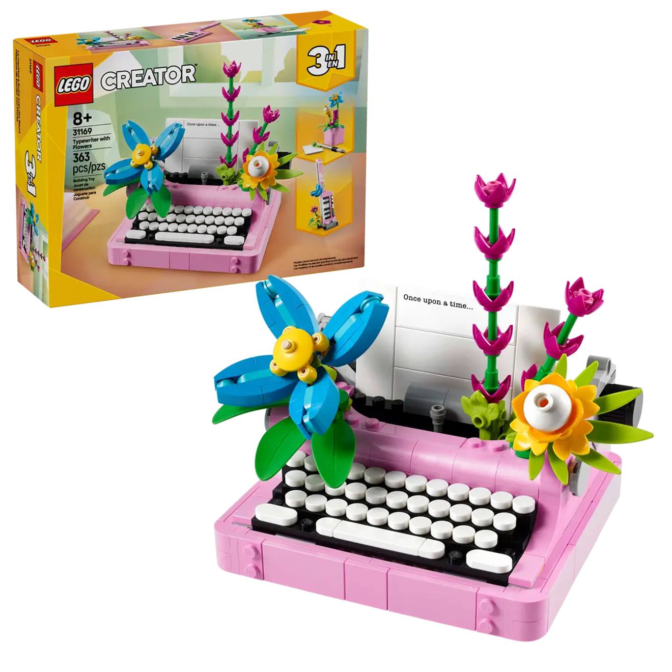 Creator 3 En 1 La Machine À Écrire Avec Des Fleurs 31169 Multicolore