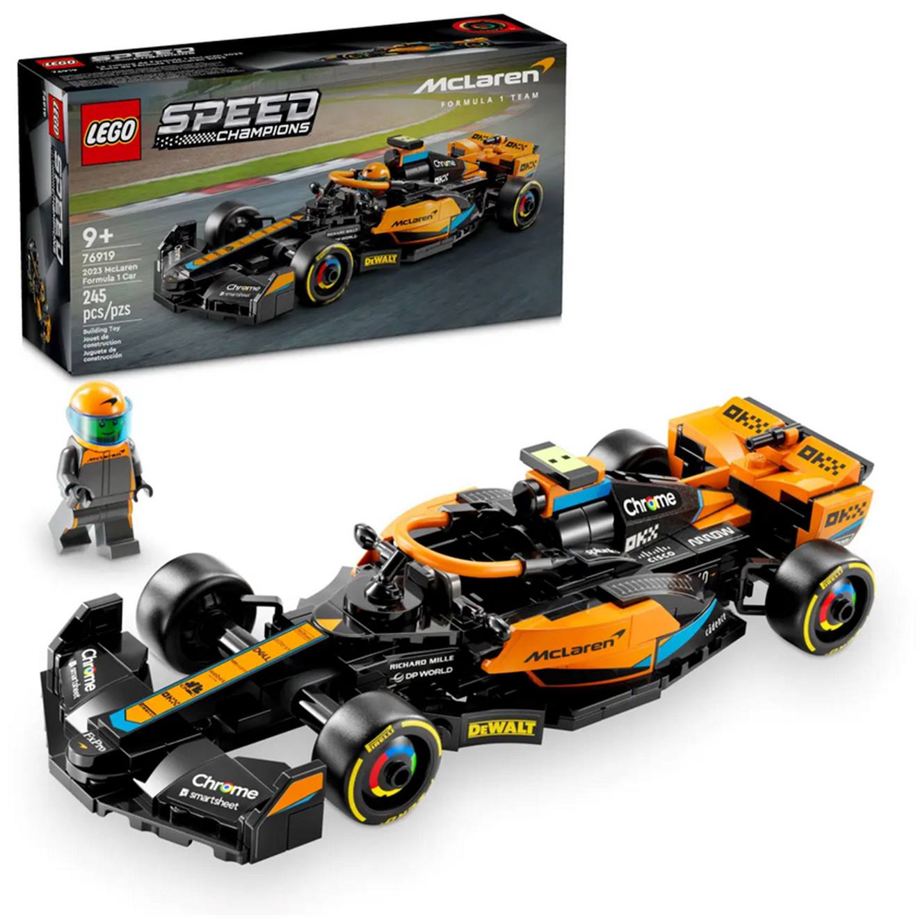 La Voiture De Course De Formule 1 Mclaren 2023 76919 Noir Et Orange
