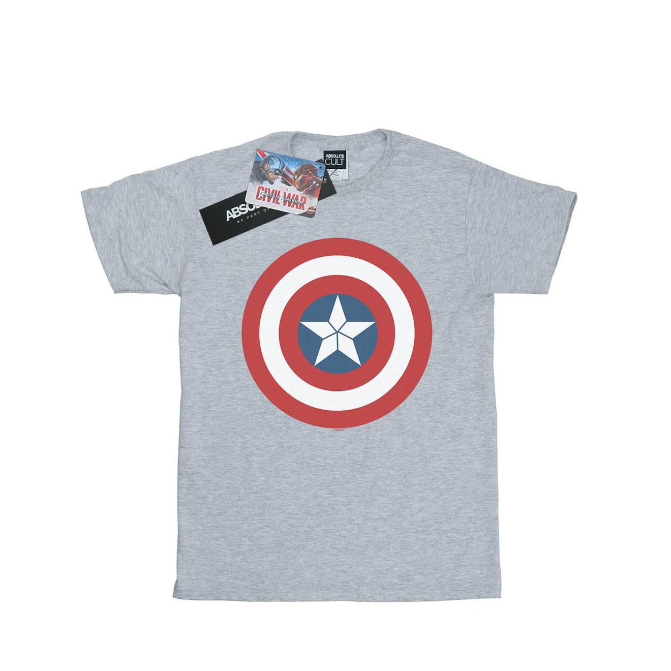 T-shirt Coton Marvel Civil War Gris Chiné