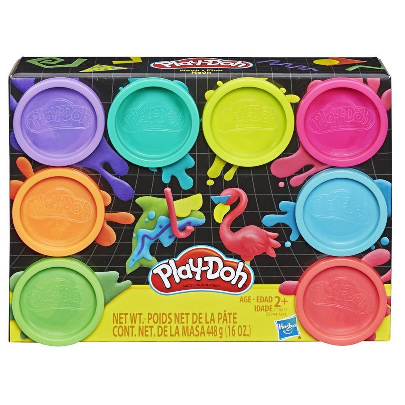 Play-doh Arc En Ciel 8 Pack Fluo Multicolore