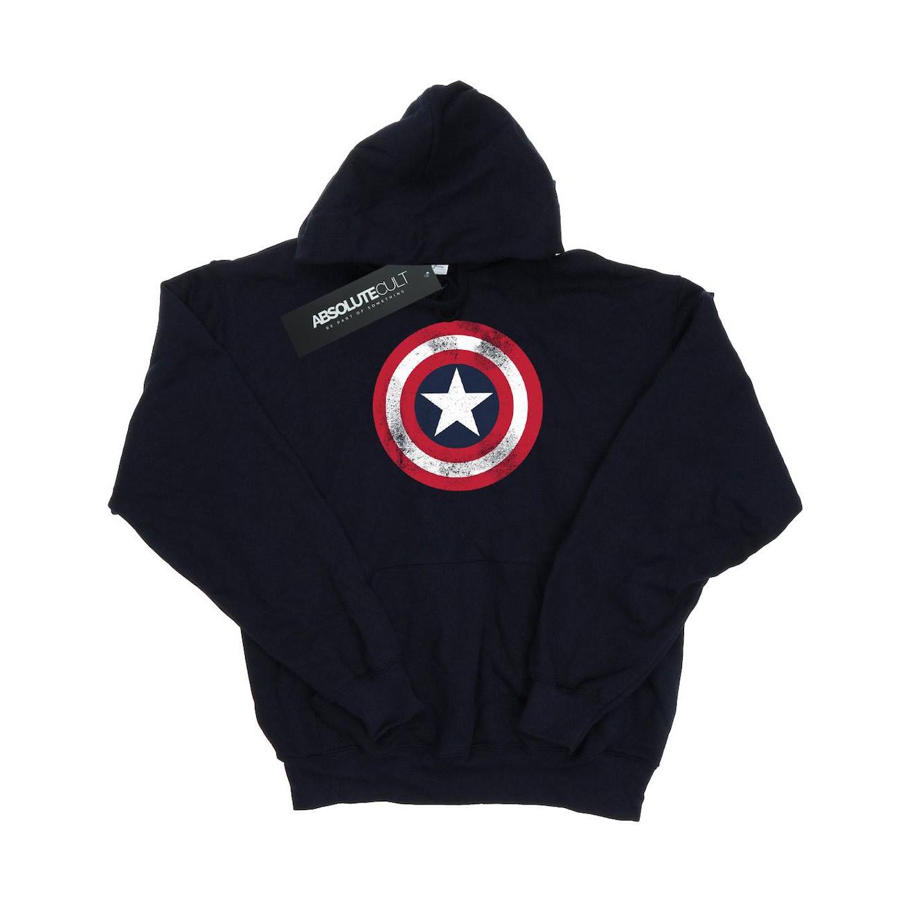 Sweat À Capuche Coton Marvel Bleu Marine