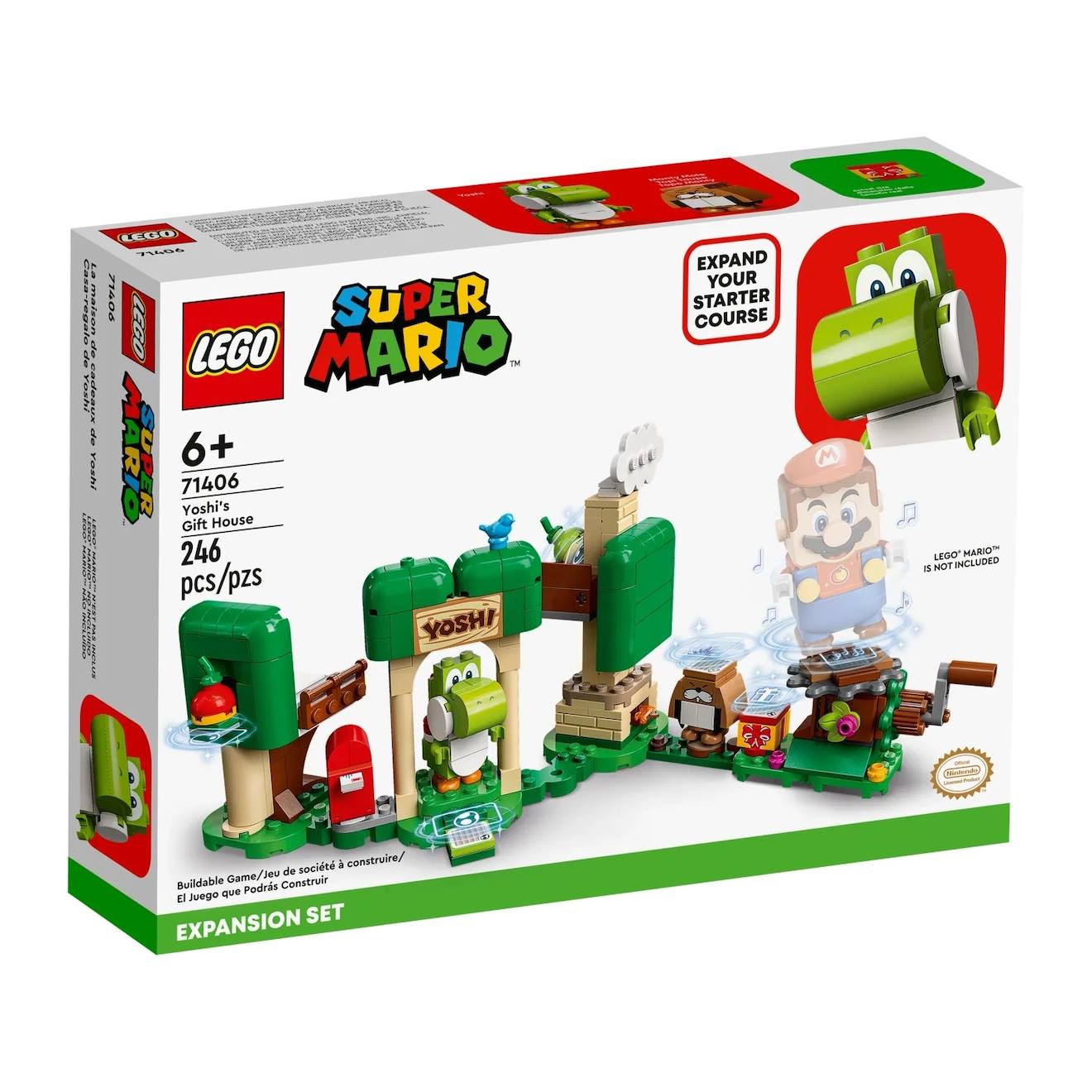Super Mario Ensemble D'extension La Maison Cadeau De Yoshi 71406 Multicolore