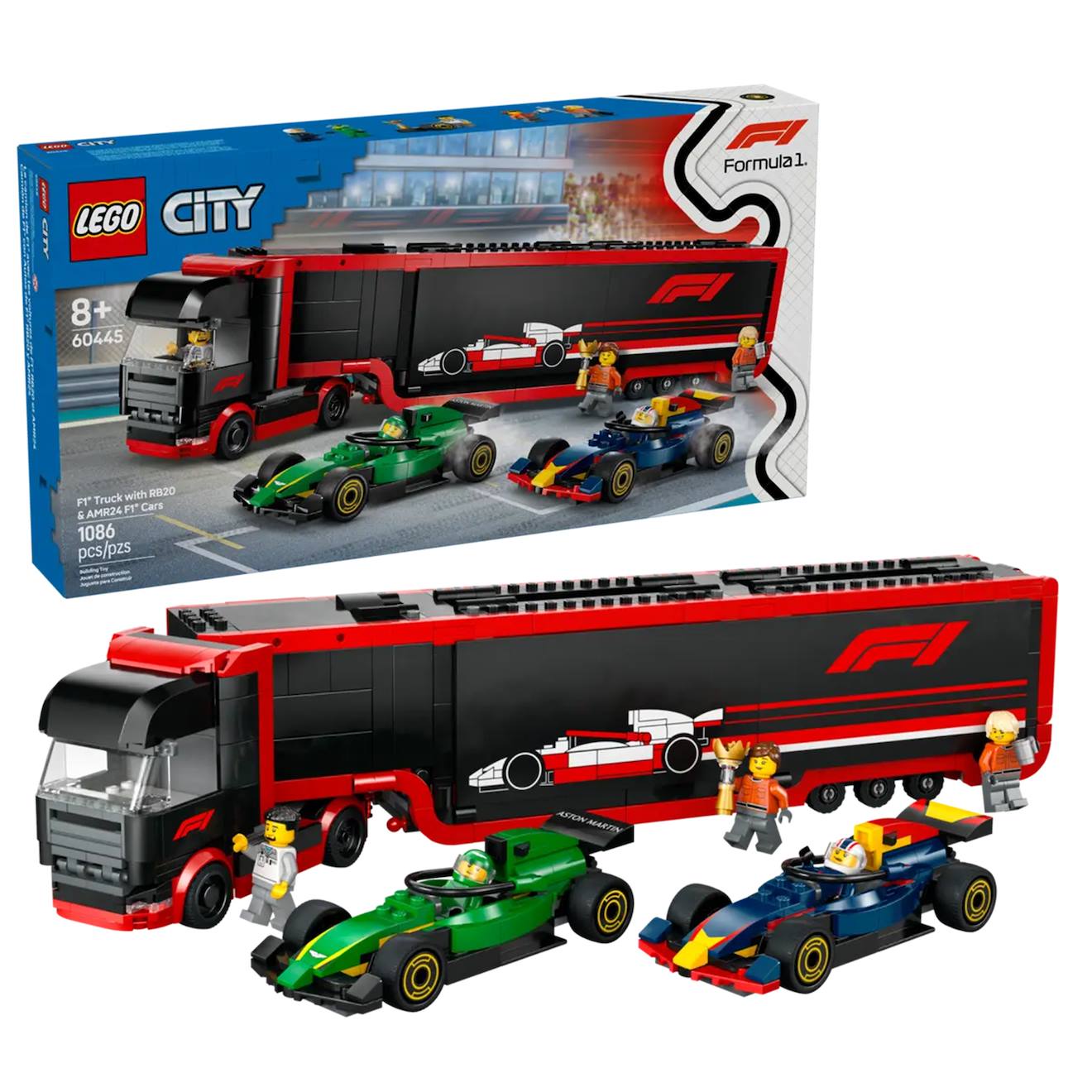 Camion De F1® Avec Voitures De F1® Rb20 Et Amr24 60445 Multicolore