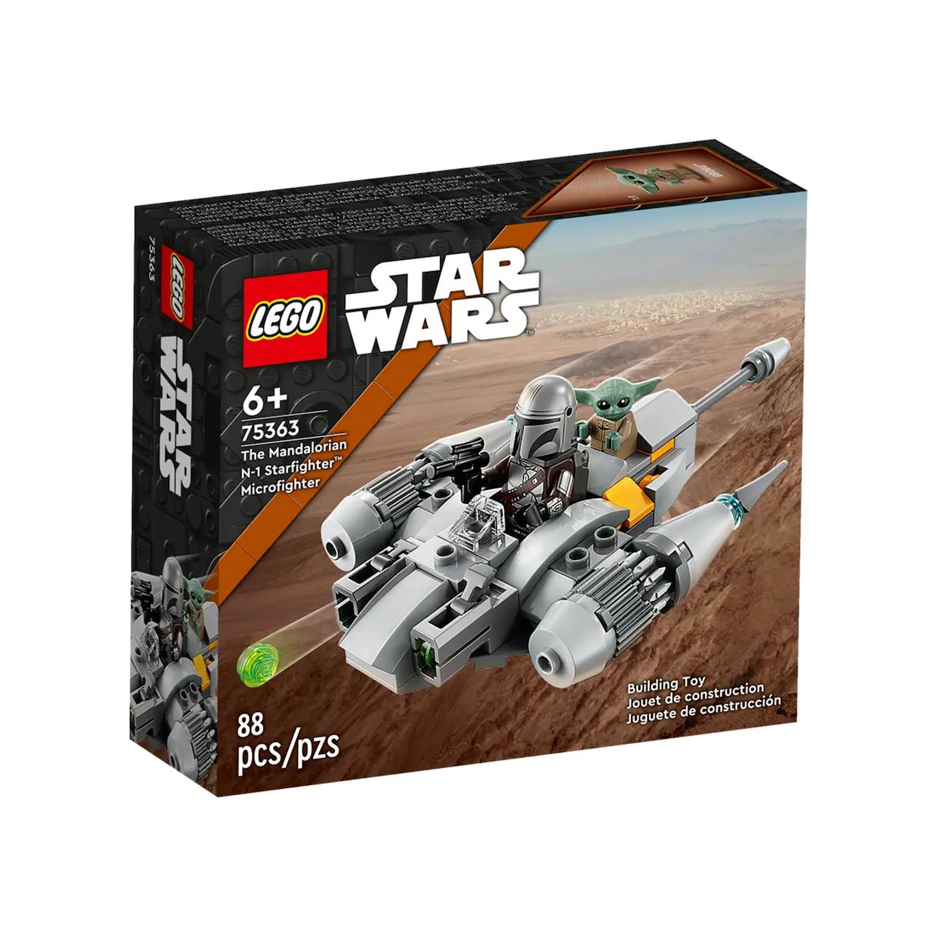 Star Wars Microfighter Chasseur N-1 Du Mandalorien 75363 Multicolore