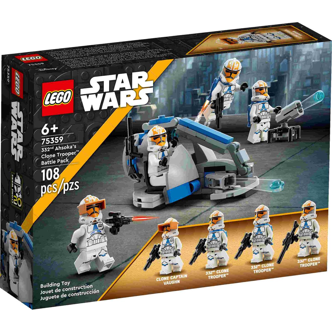 Star Wars Pack De Combat Des Clone Troopers™ De La 332e Compagnie D'ahsoka 75359 Multicolore