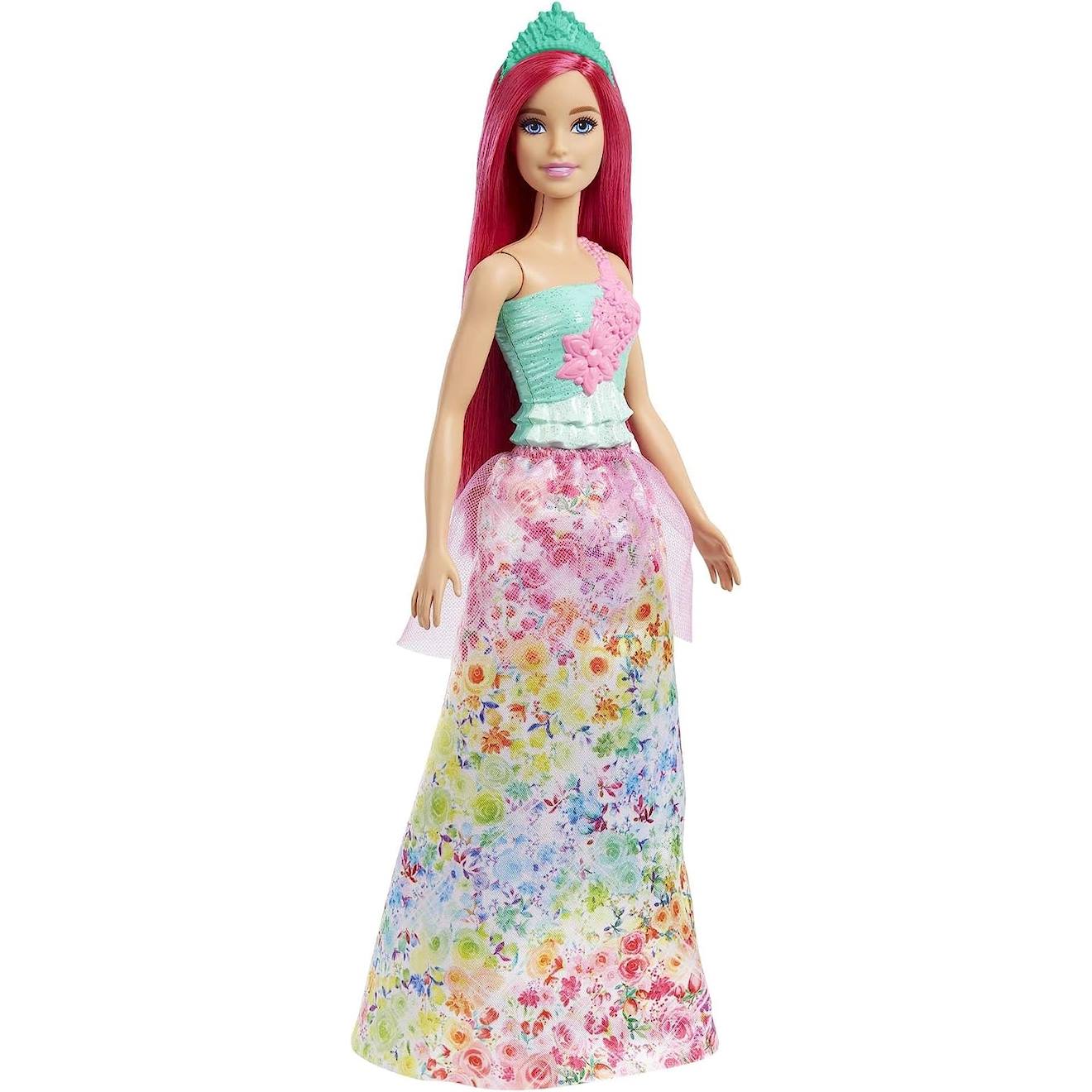 Mattel Barbie Dreamtopia Poupée Princesse Cheveux Roses Poupée Mannequin Multicolore