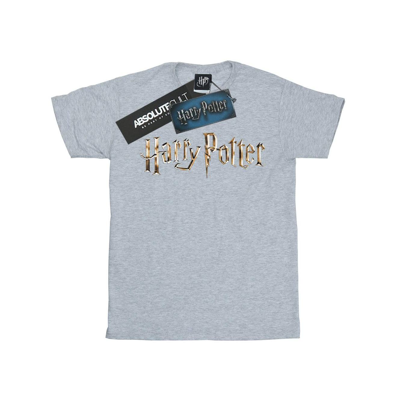 T-shirt Coton Harry Potter Gris Chiné
