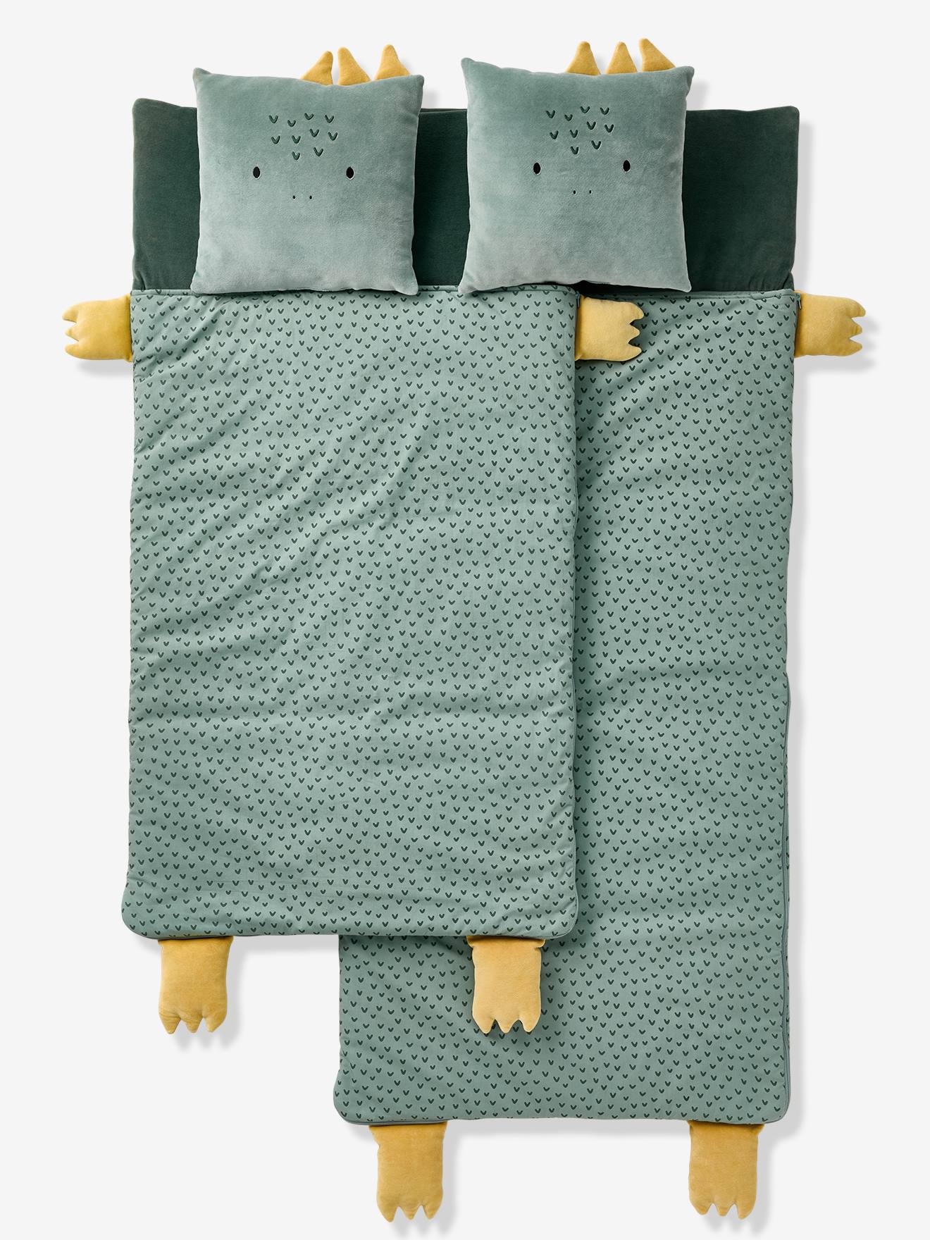 Sac de couchage Coussin Animaux vert imprimé Vertbaudet