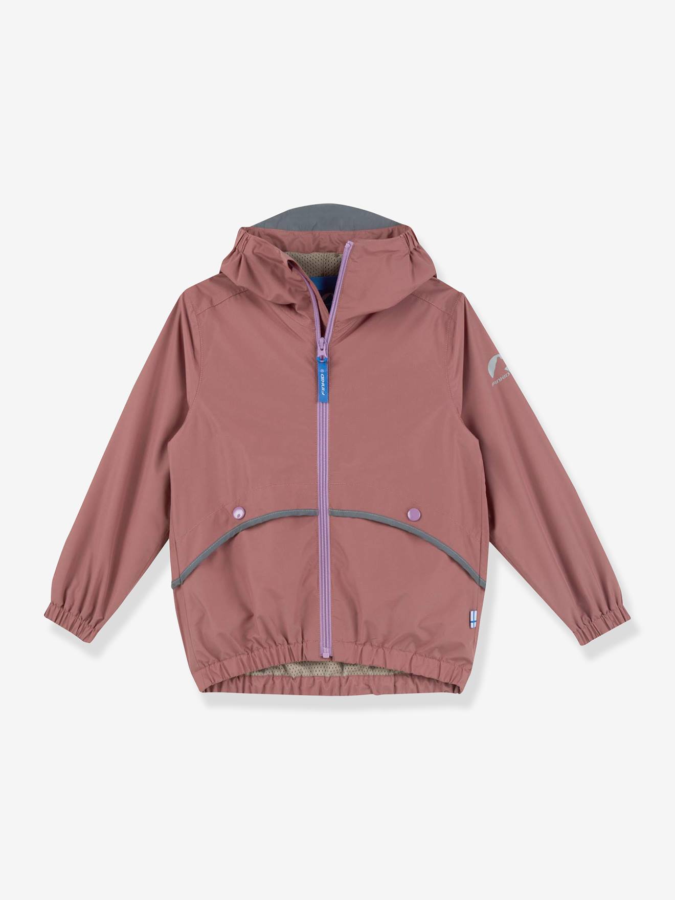 Veste de pluie légère pour enfants TIMI AIR finkid bois de rose