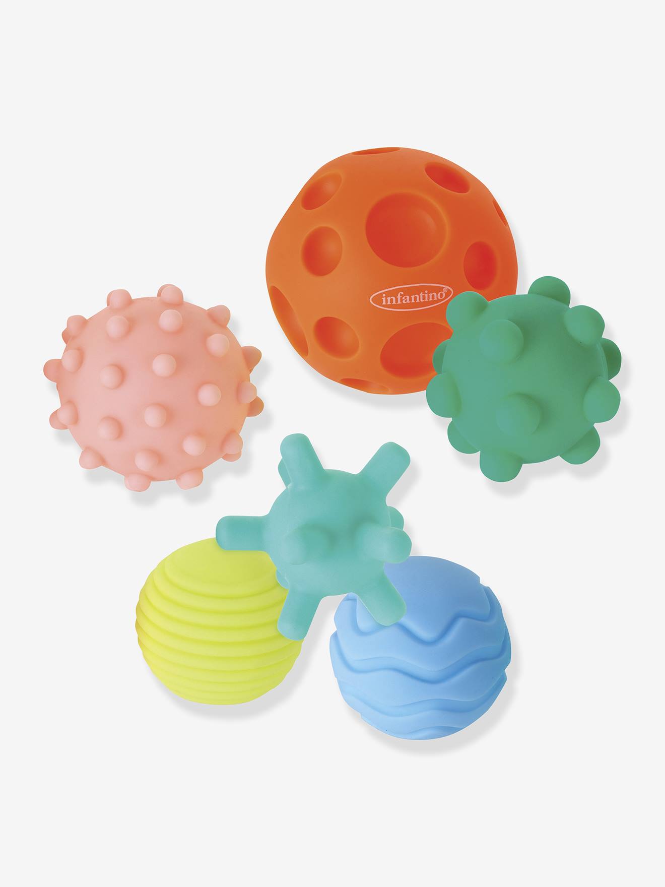 VERTBAUDET Lot 8 Balles Sensorielles – Couleurs Et Reliefs Variés – Dextérité Et Éveil – Dès La Naissance