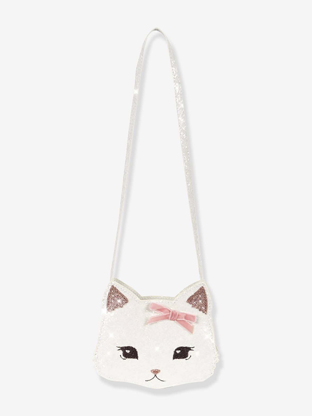 Sac à main sequin tête de chat KONGES SLOJD rose