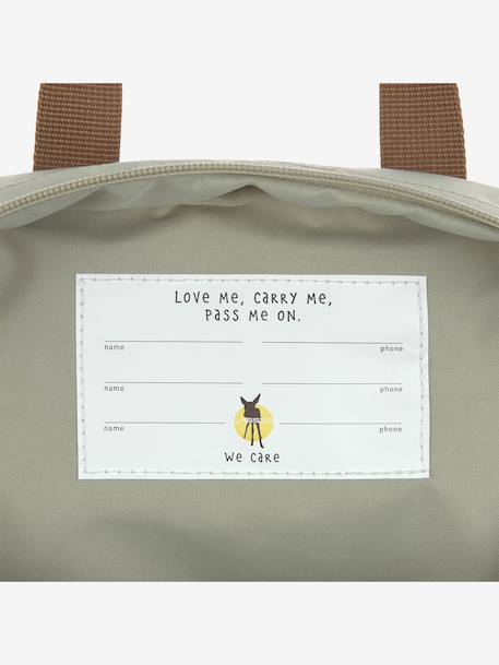 Mini Sac à dos carré Little Gang LÄSSIG kaki+pêche+VERT FONCE UNI 4 - vertbaudet enfant 