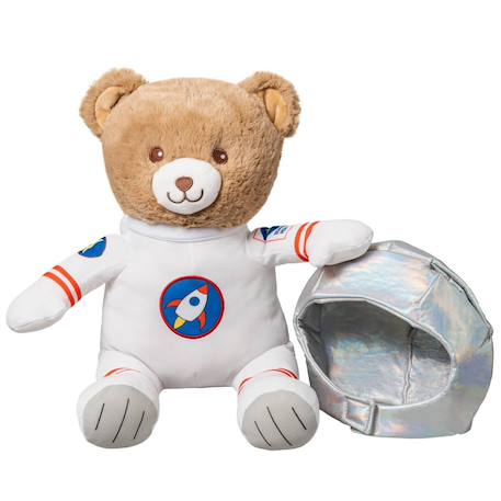 Pioupiou Et Merveilles - Peluche Ours Astronaute- Gaston Astronaute - 40 Cm Blanc
