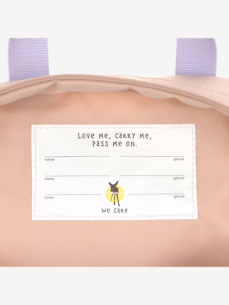 Mini Sac à dos carré Little Gang LÄSSIG kaki+pêche+VERT FONCE UNI 10 - vertbaudet enfant 