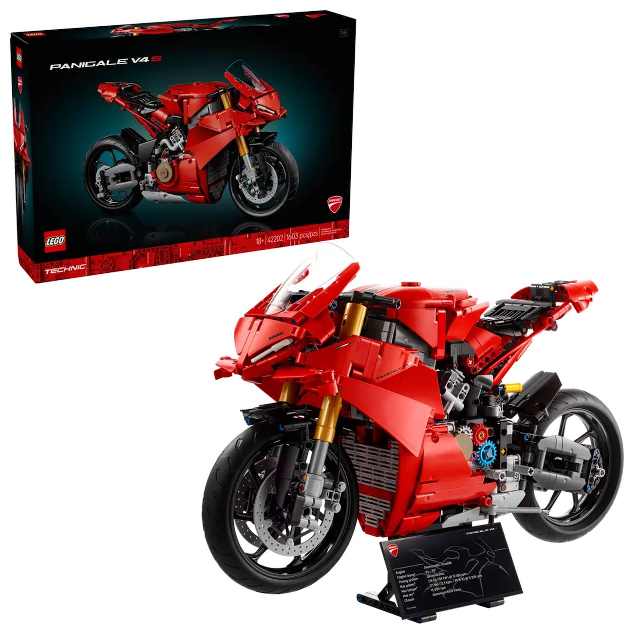 Technic La Moto Ducati Panigale V4 S 42202 Rouge