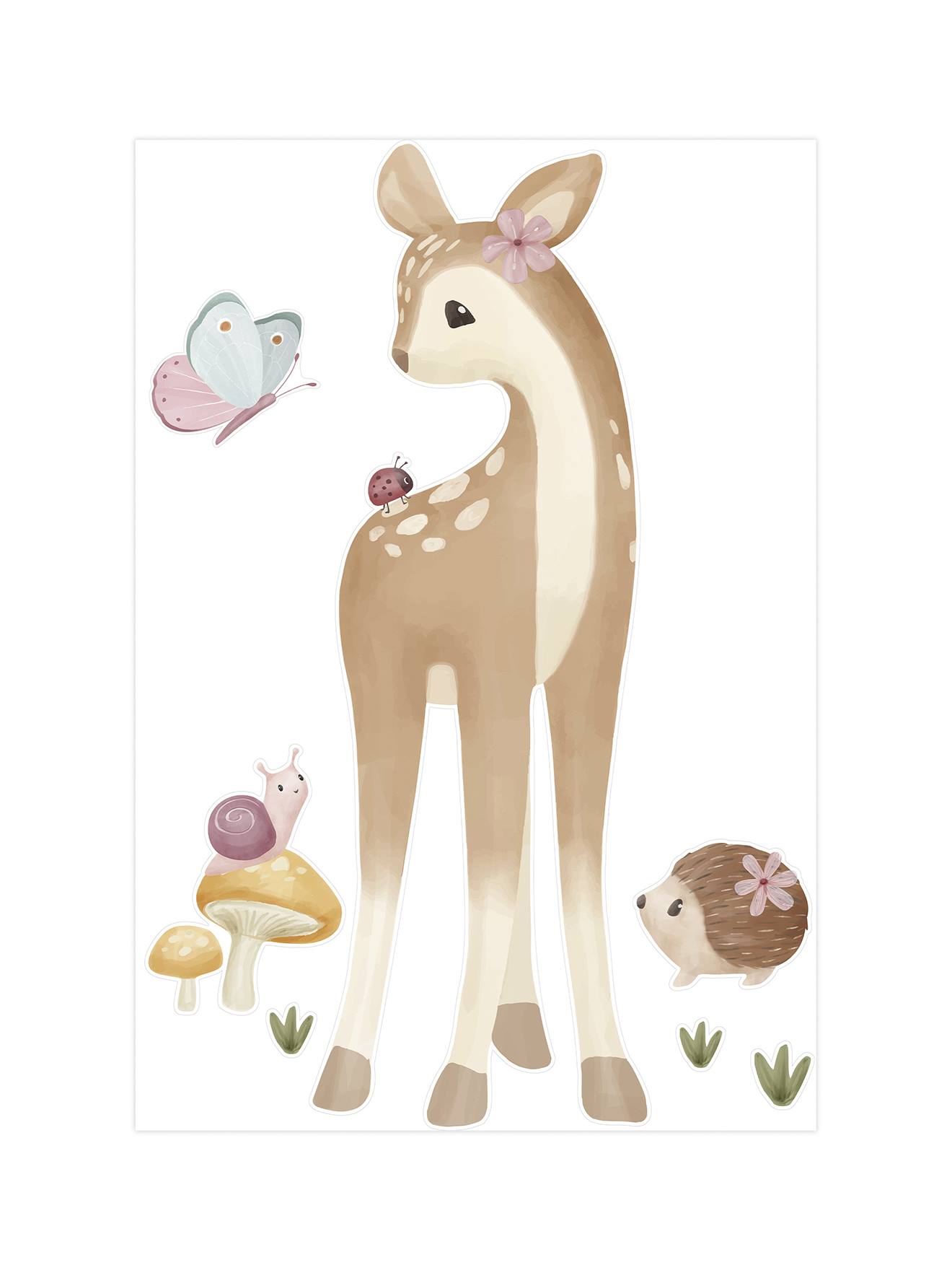 Sticker mural - Fairy Garden multicolore