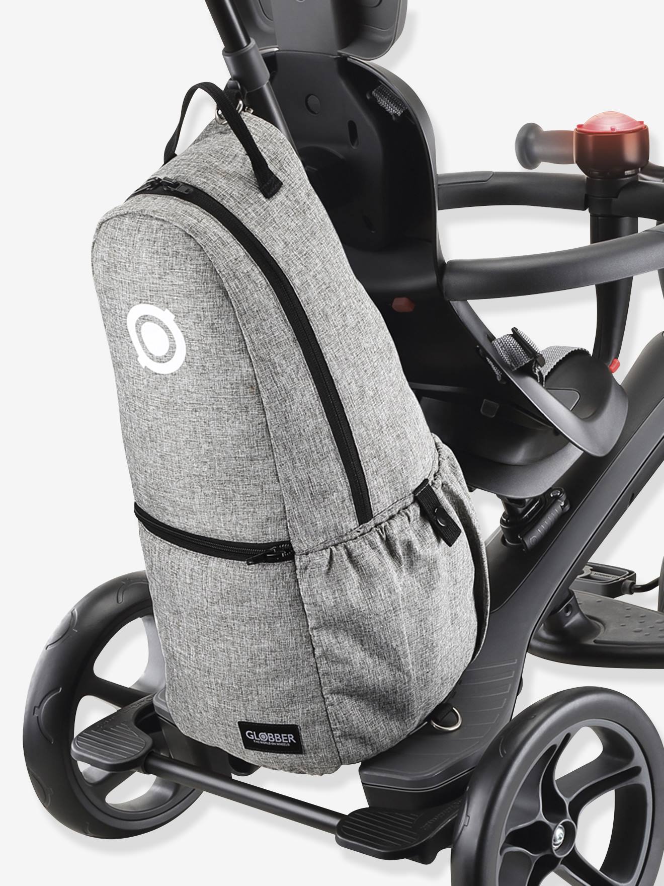 Sac + support pour tricycle gris