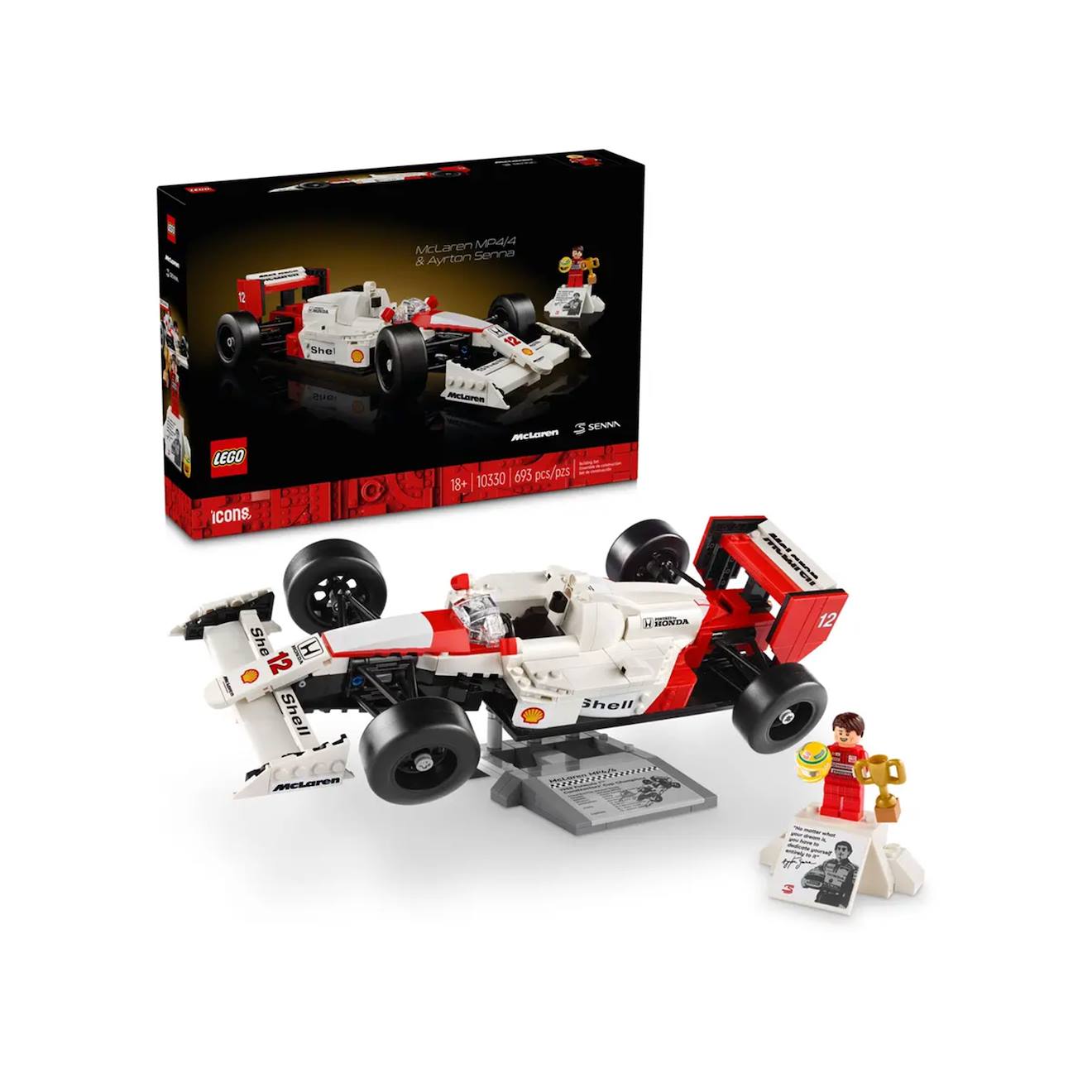 Icons Mclaren Mp4/4 & Ayrton Senna 10330 Multicolore