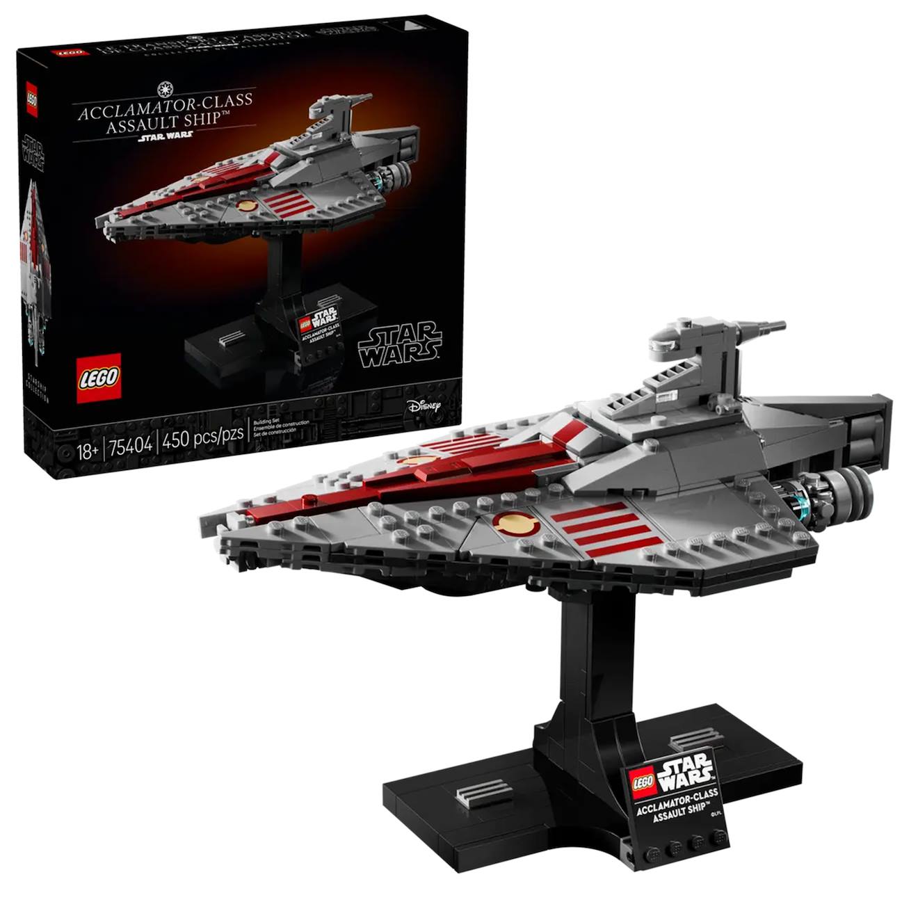 Star Wars Le Transport D'assaut De Classe Acclamator 75404 Multicolore